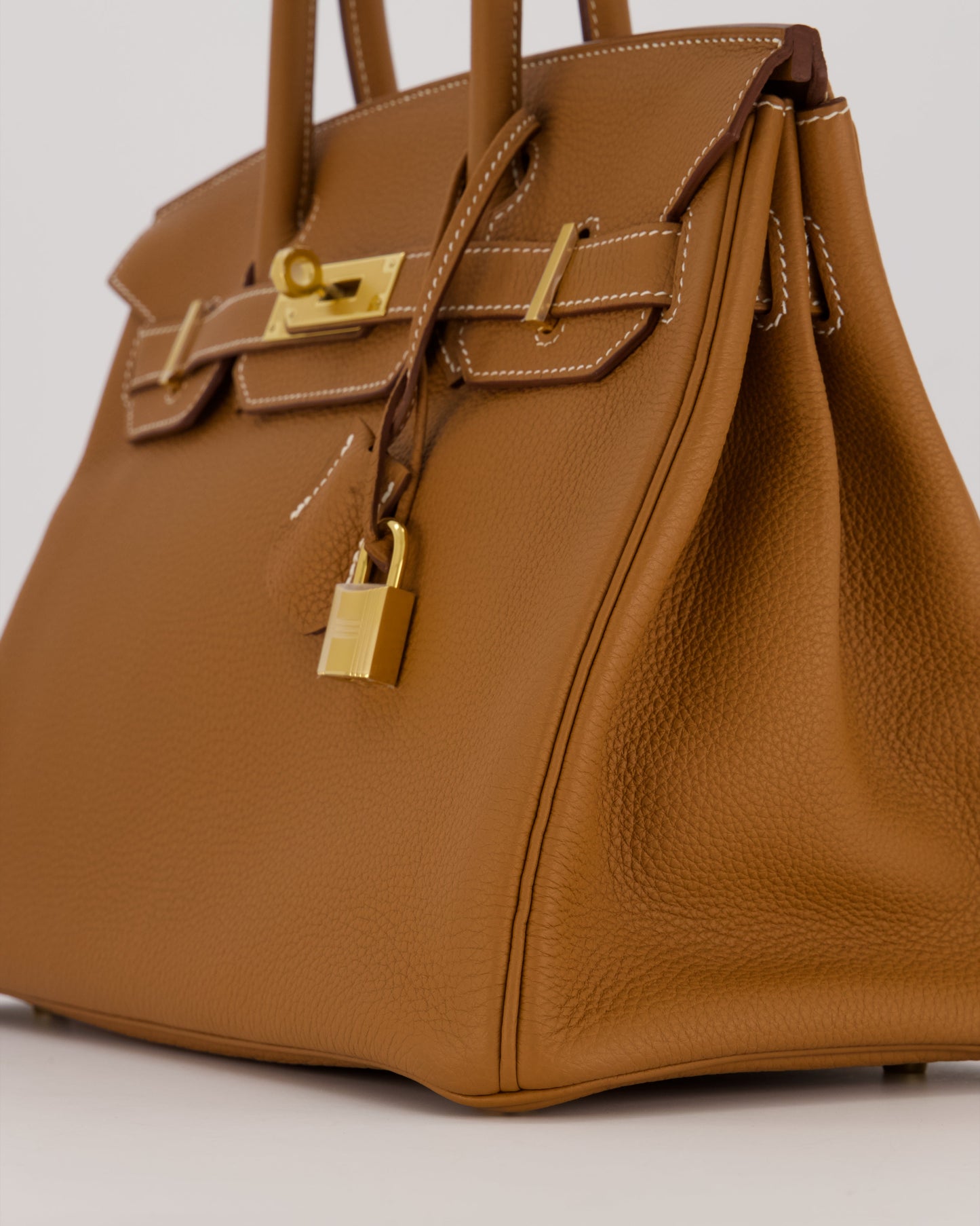 *RARE* Hermes Birkin 30 Retourne Bag in Gold Togo Leather With Gold Hardware