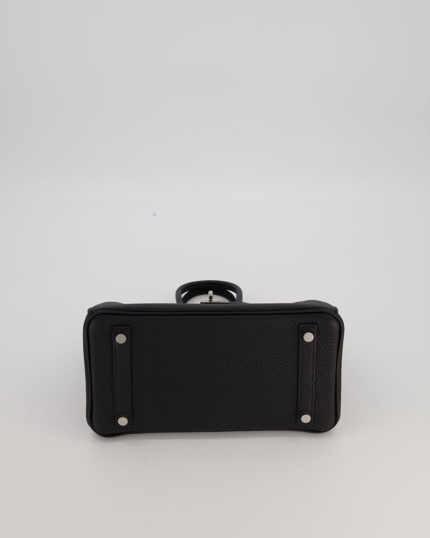 *VERY RARE* Hermes Birkin 25 Retourne Bag in Noir Togo Leather with Palladium Hardware