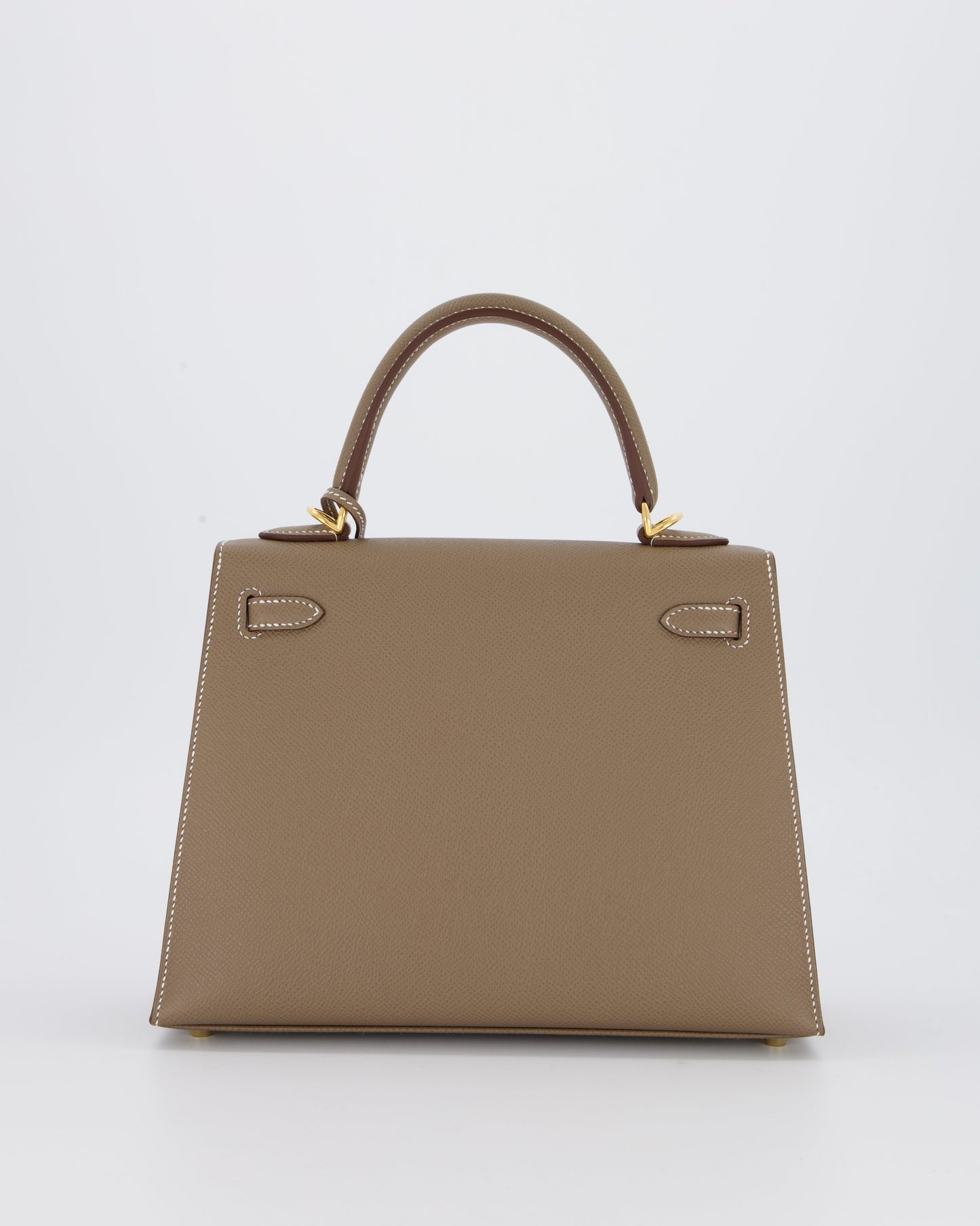 Hermes Kelly 25 Sellier in Etoupe Epsom Leather with Gold Hardware