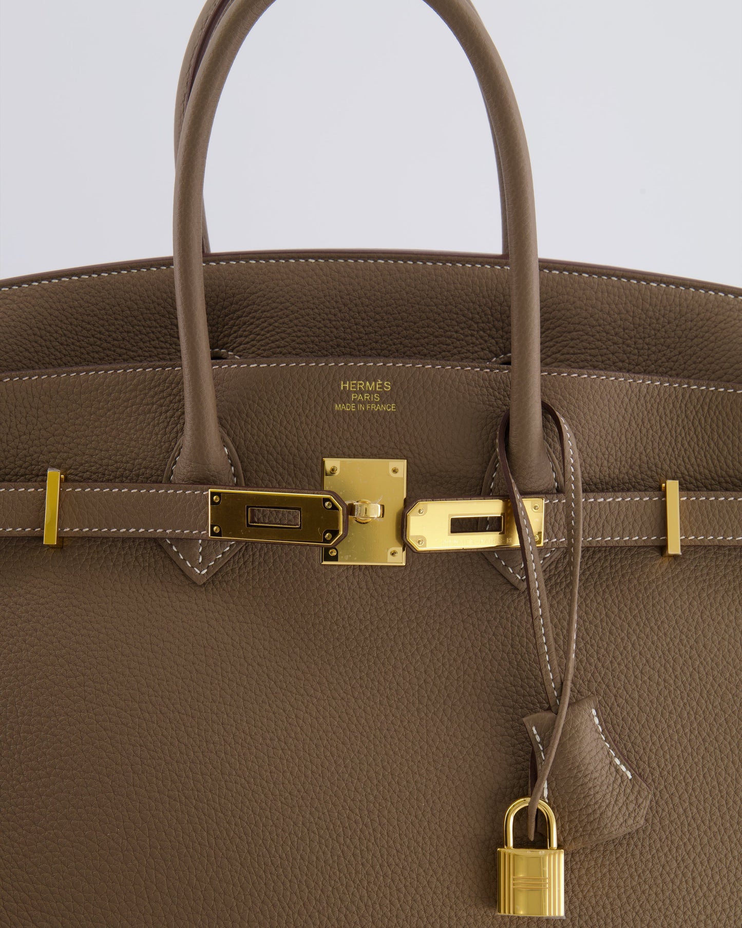*RARE* Hermes Birkin 35 Bag in Etoupe Togo Leather with Gold Hardware