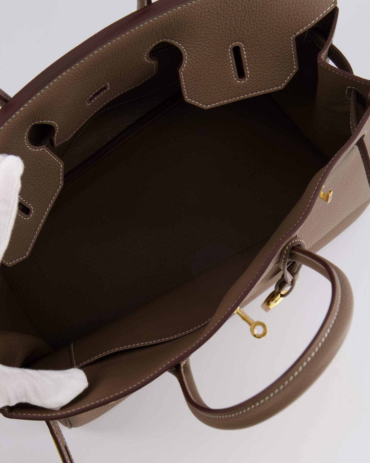*RARE* Hermes Birkin 35 Bag in Etoupe Togo Leather with Gold Hardware