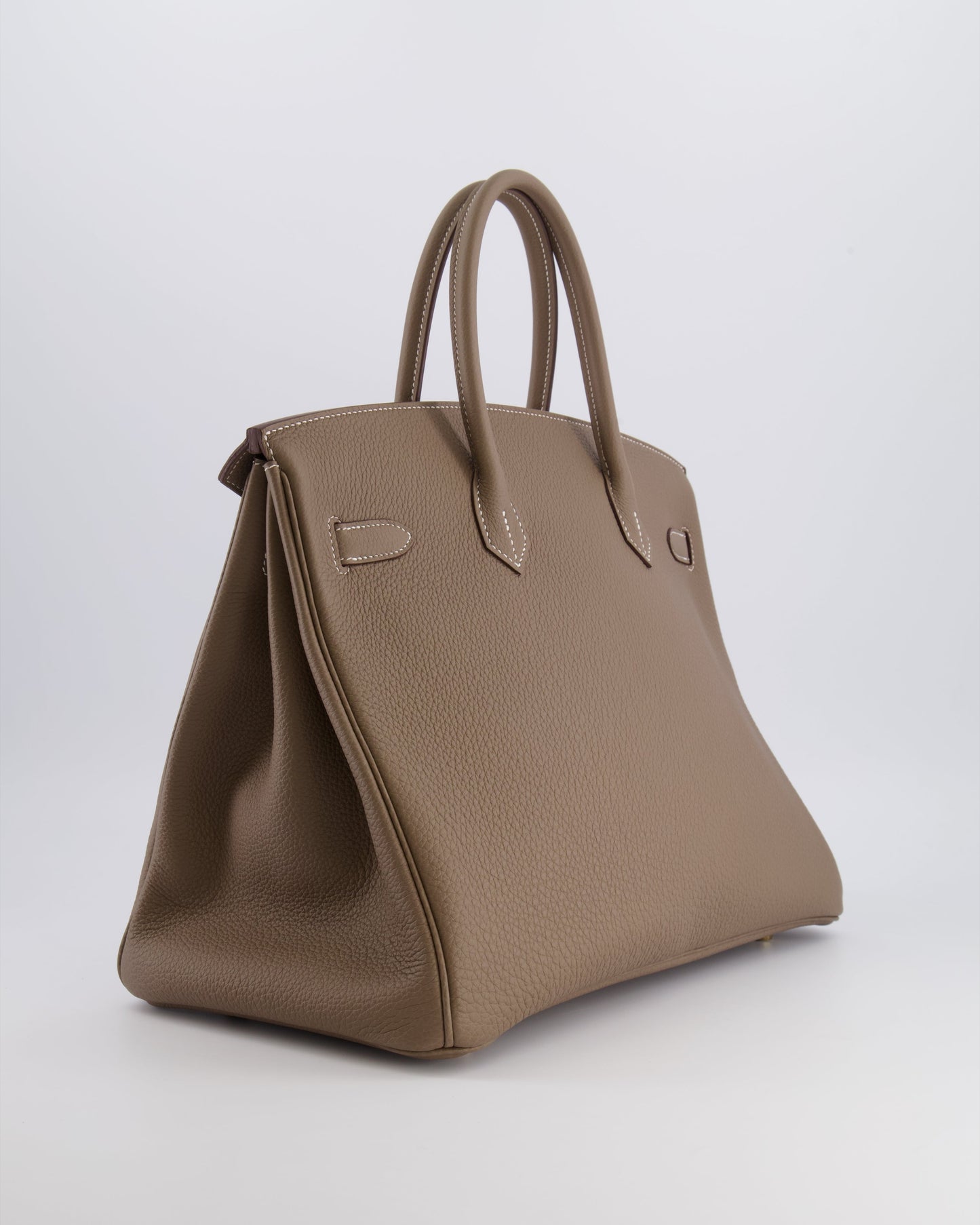 *RARE* Hermes Birkin 35 Bag in Etoupe Togo Leather with Gold Hardware