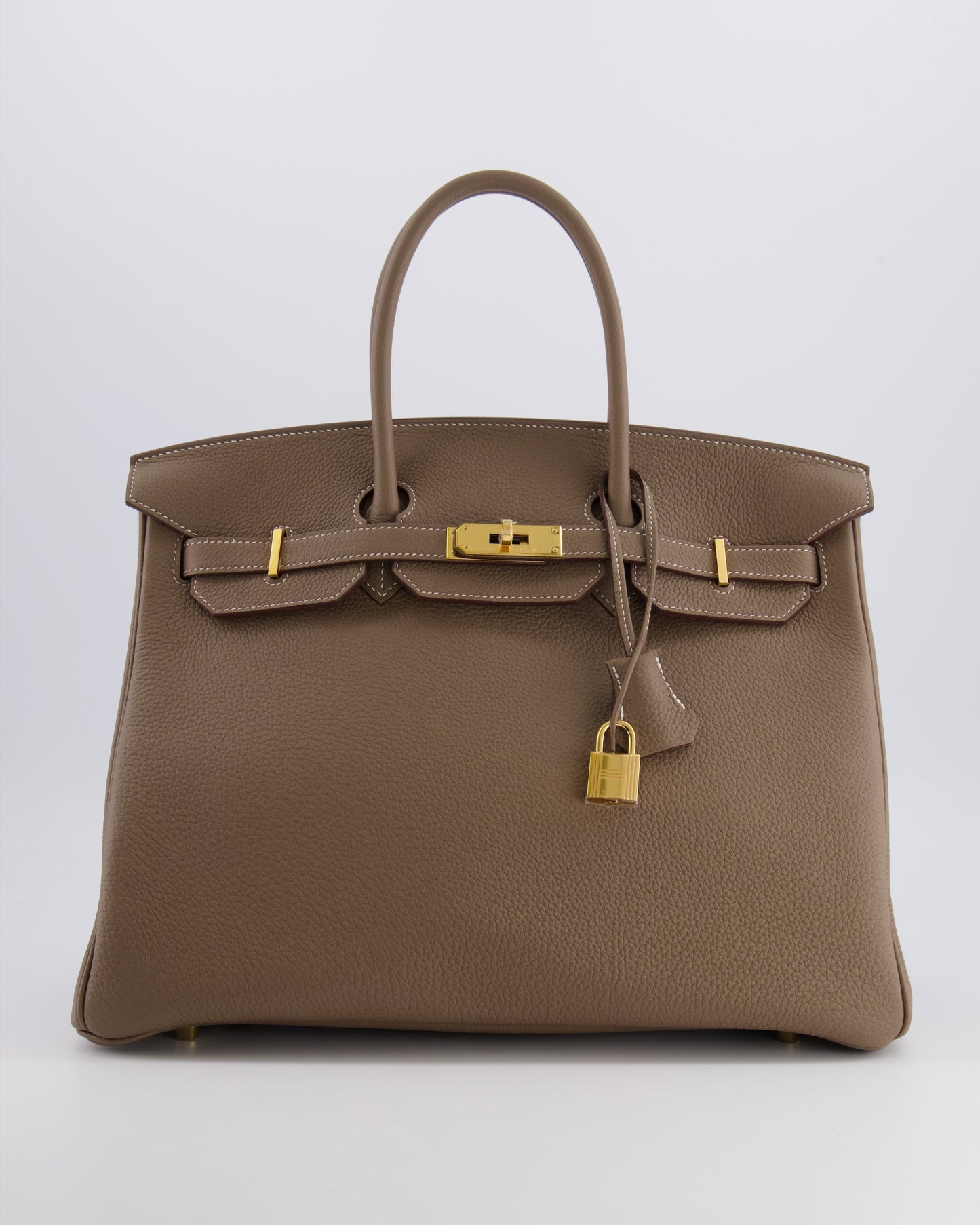 *RARE* Hermes Birkin 35 Bag in Etoupe Togo Leather with Gold Hardware