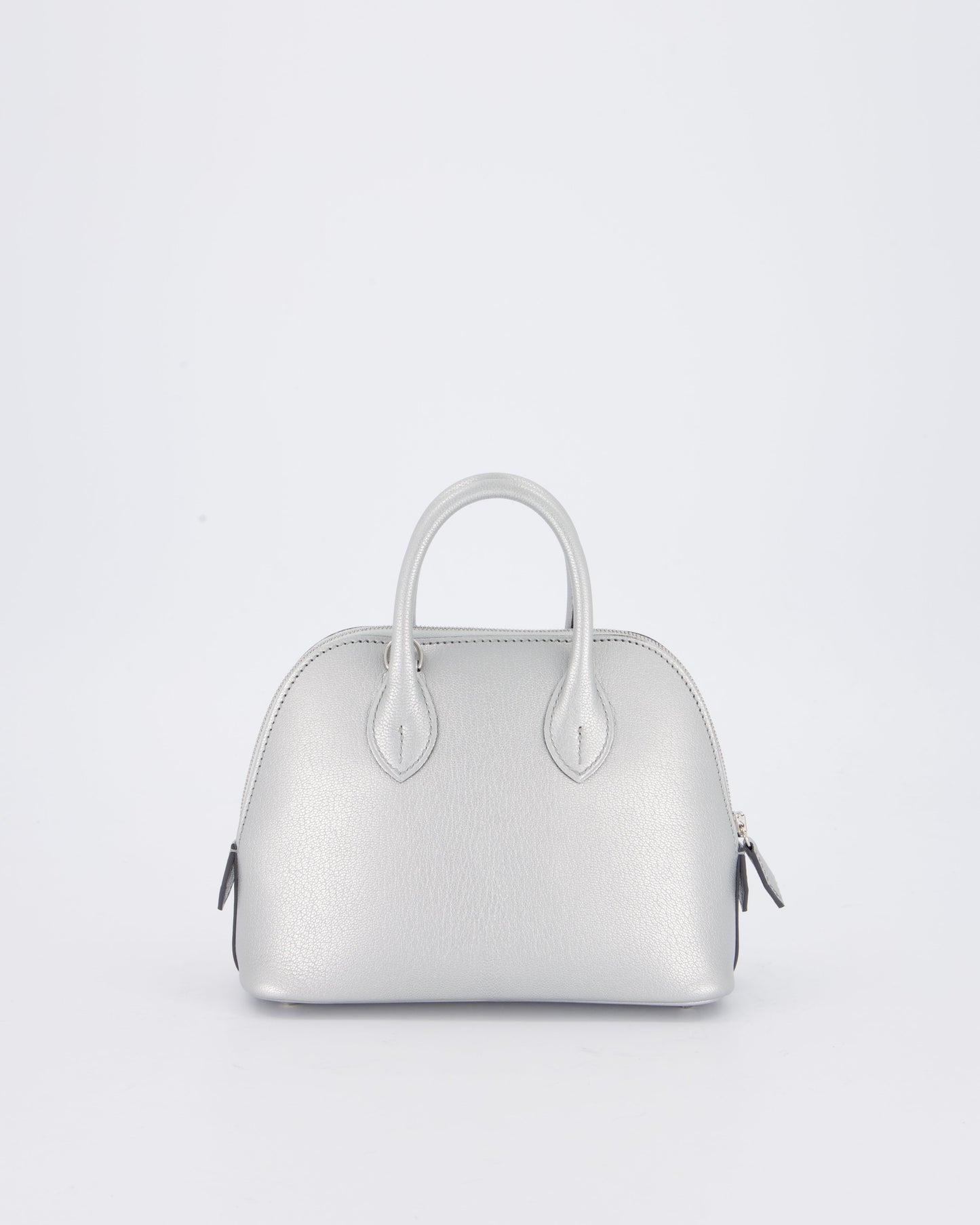 *HOT* Hermes Mini Bolide Bag in Argent Chevre Chamkila Leather with Palladium Hardware