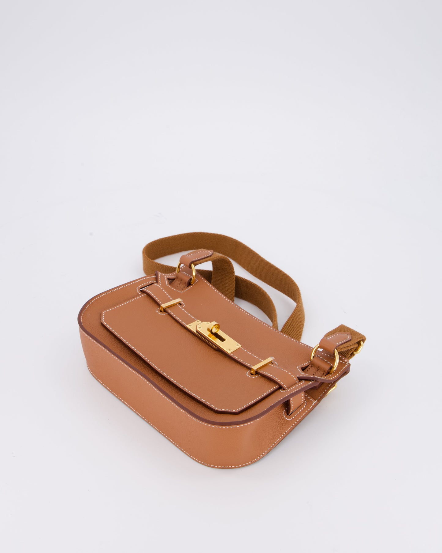 *RARE* Hermes Mini Jypsiere Bag in Gold Evercolour Leather with Gold Hardware