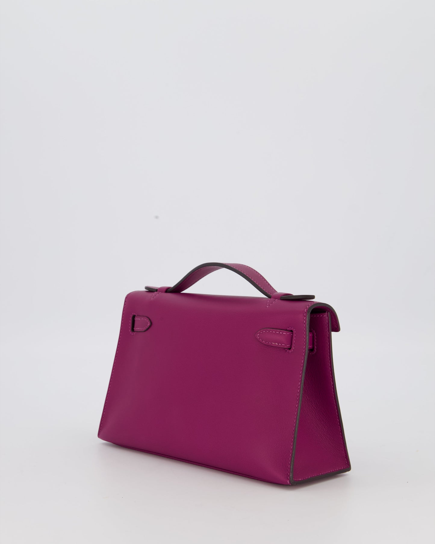 *RARE COLOUR* Hermes Kelly Pochette Bag in Anemone Swift Leather and Gold Hardware