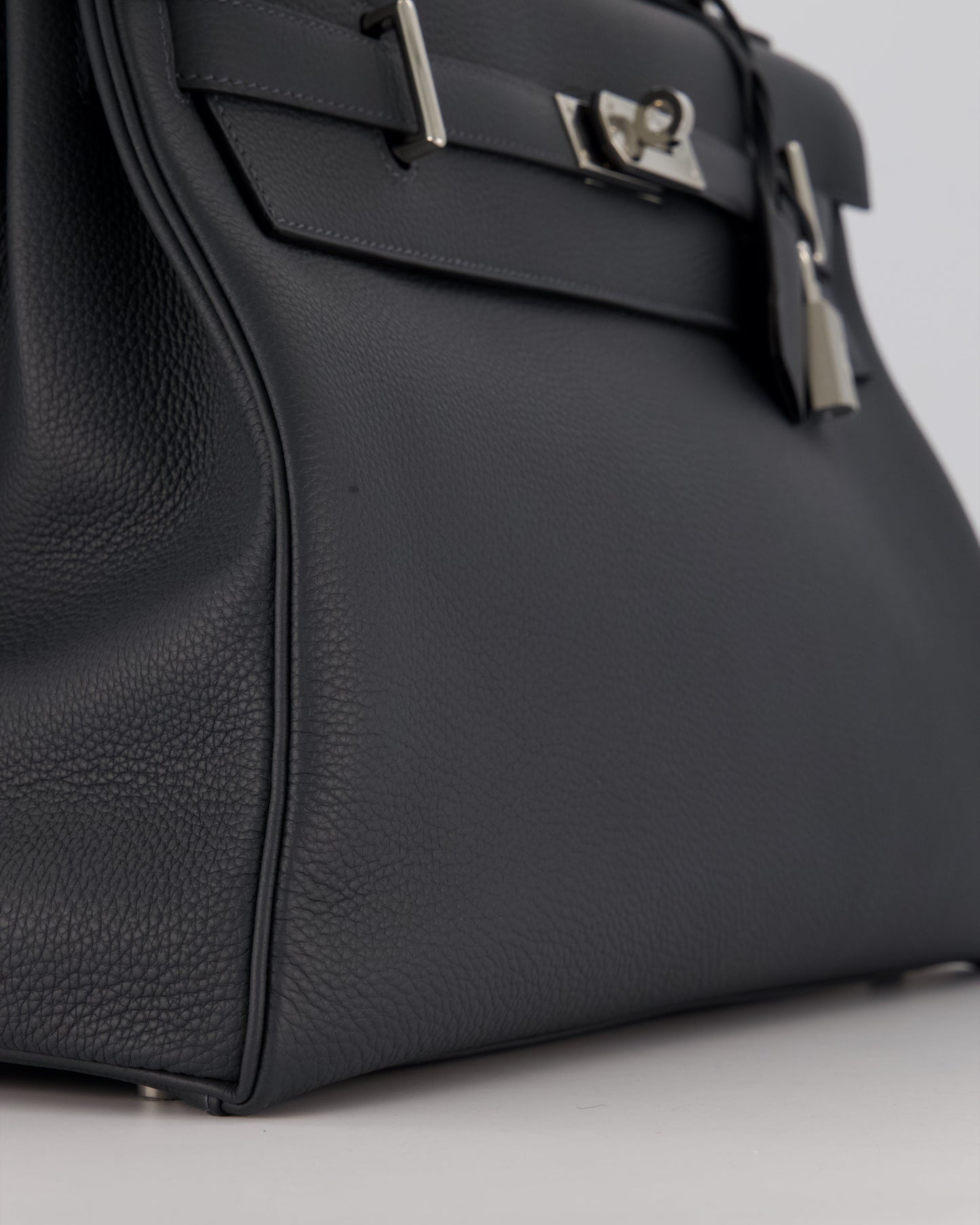 *RARE* Hermes Kelly 42 Maxi Retourne Bag in Gris Misty Togo Leather with Palladium Hardware