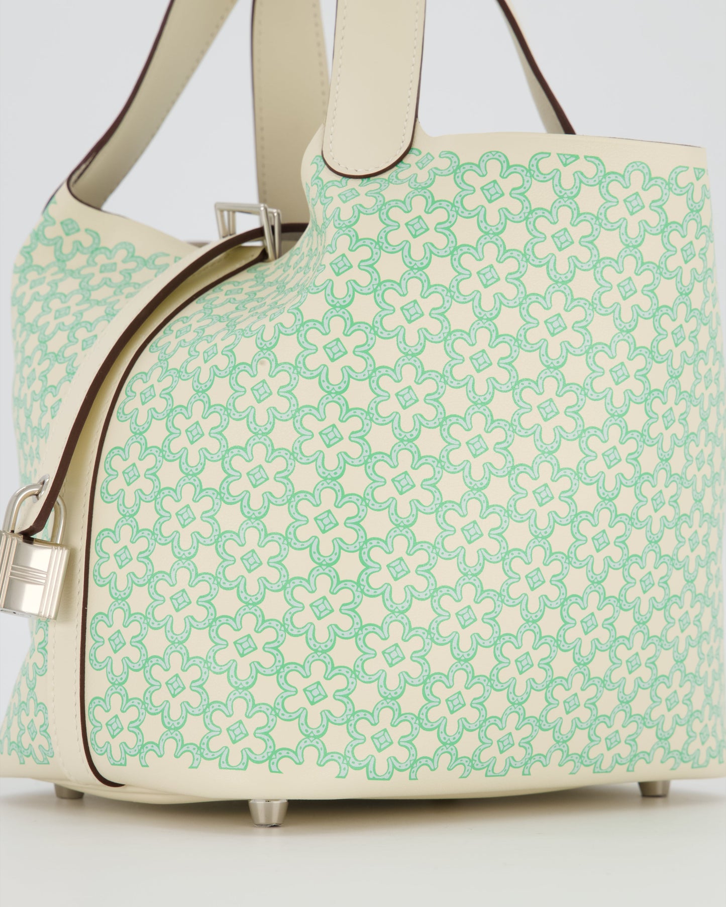 Hermes Picotin 18 Lucky Daisy Bag in Nata Swift Leather with Palladium Hardware