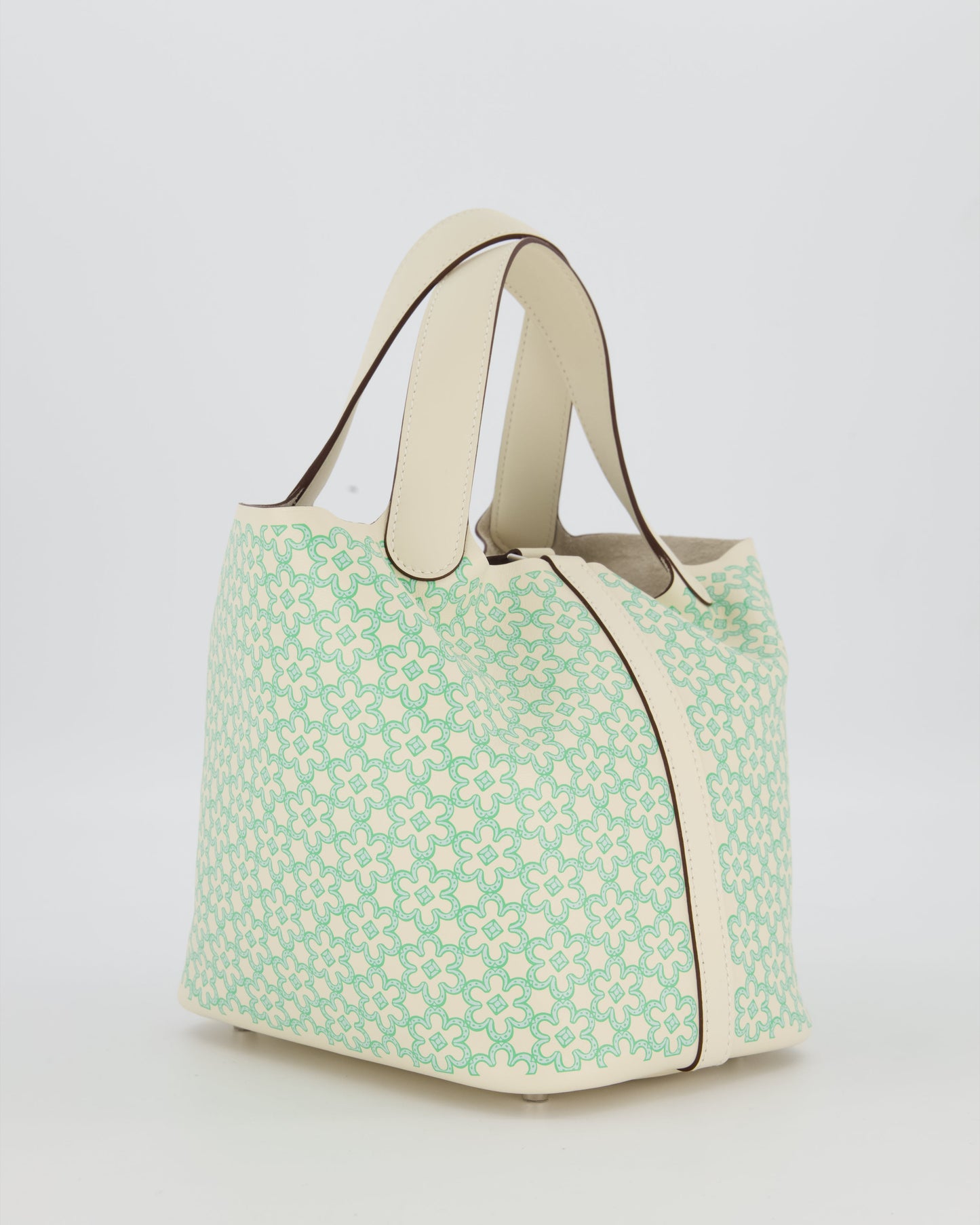 Hermes Picotin 18 Lucky Daisy Bag in Nata Swift Leather with Palladium Hardware