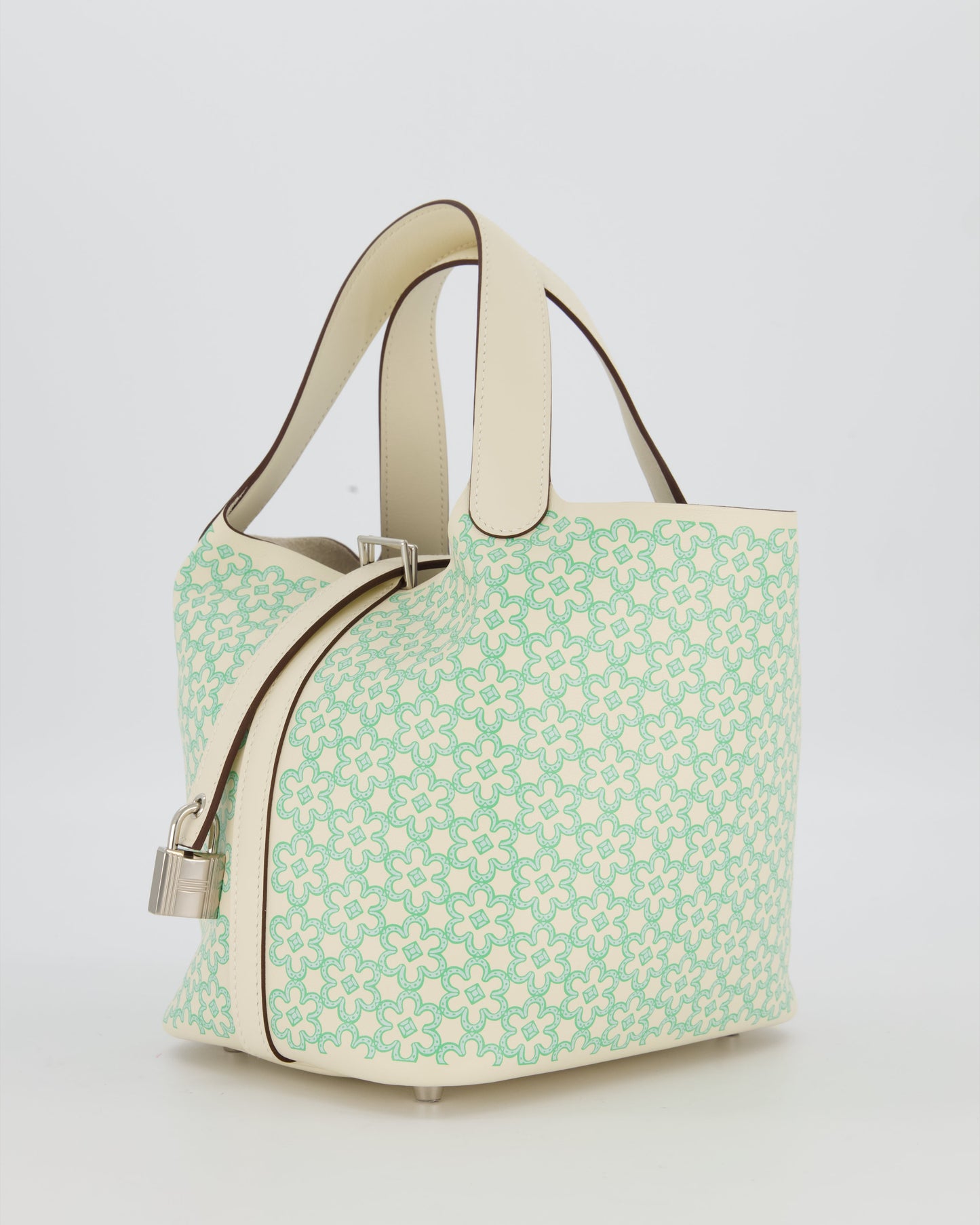 Hermes Picotin 18 Lucky Daisy Bag in Nata Swift Leather with Palladium Hardware