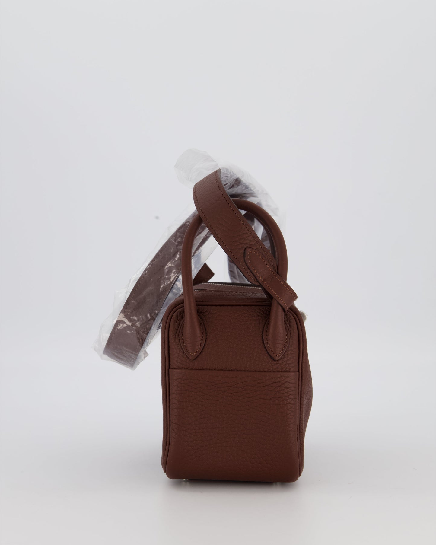 Hermes Mini Lindy Bag in Terre Togo Leather with Palladium Hardware