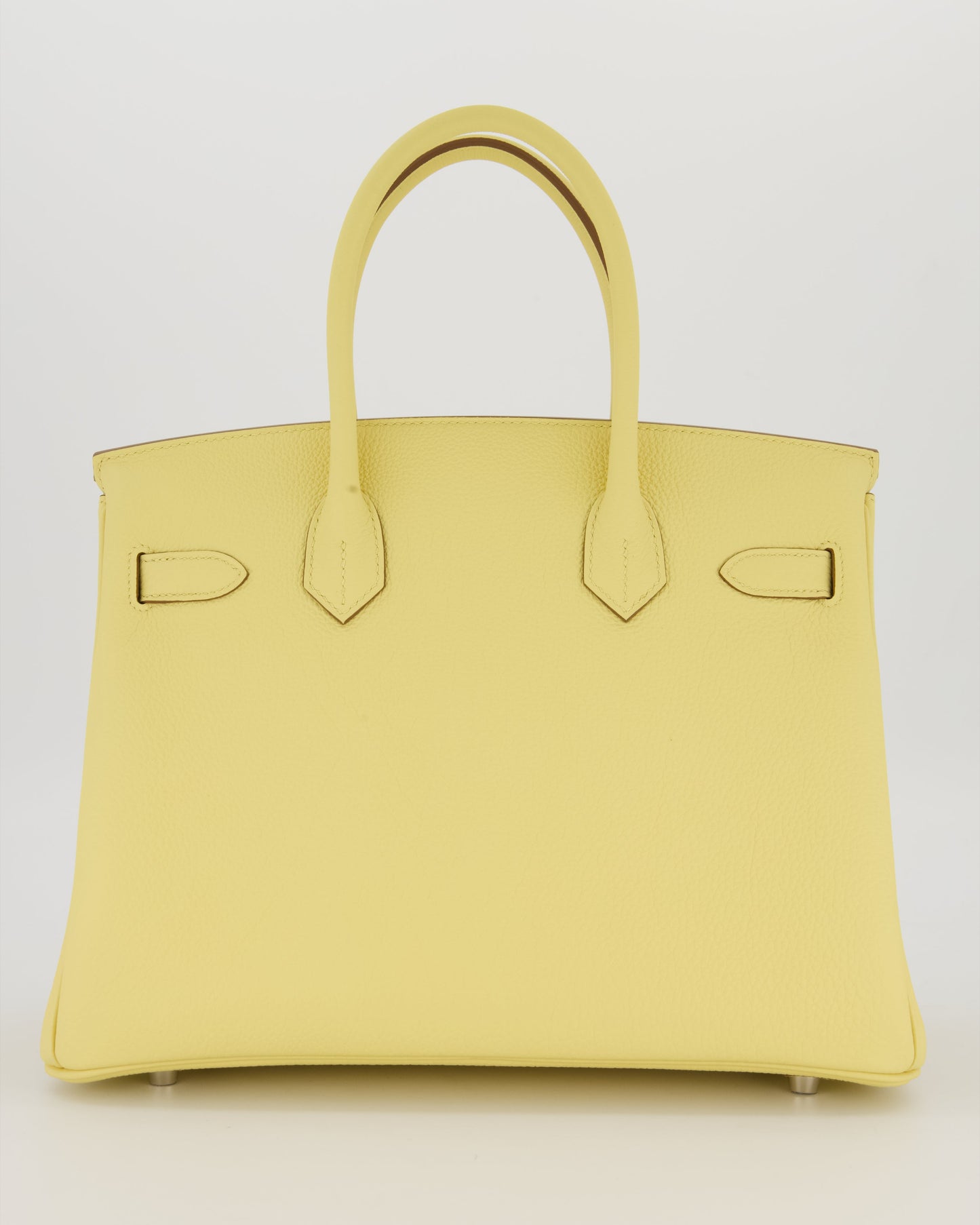 Hermes Birkin 30 Retourne Bag in Jaune Poussin Togo Leather with Palladium Hardware