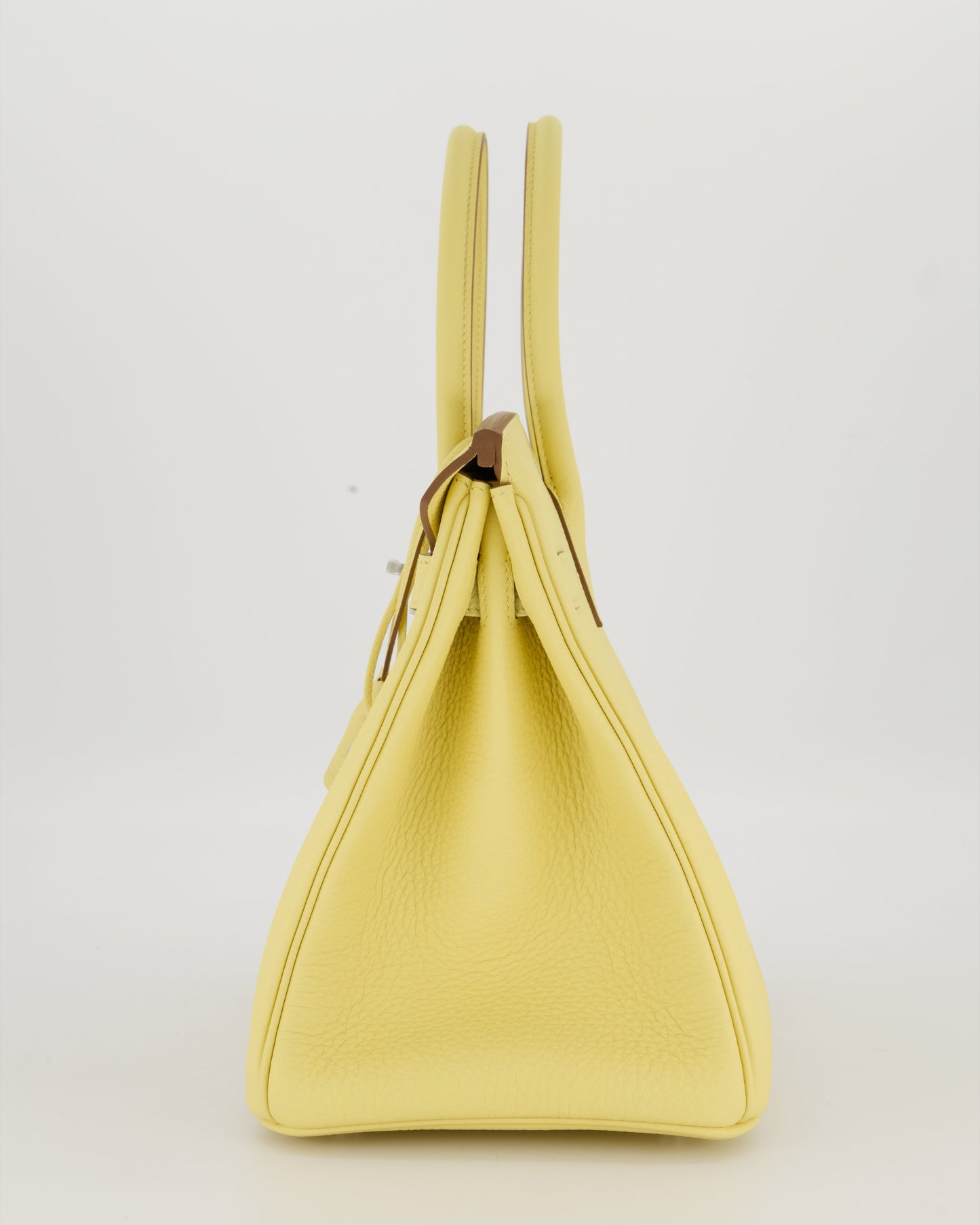 Hermes Birkin 30 Retourne Bag in Jaune Poussin Togo Leather with Palladium Hardware
