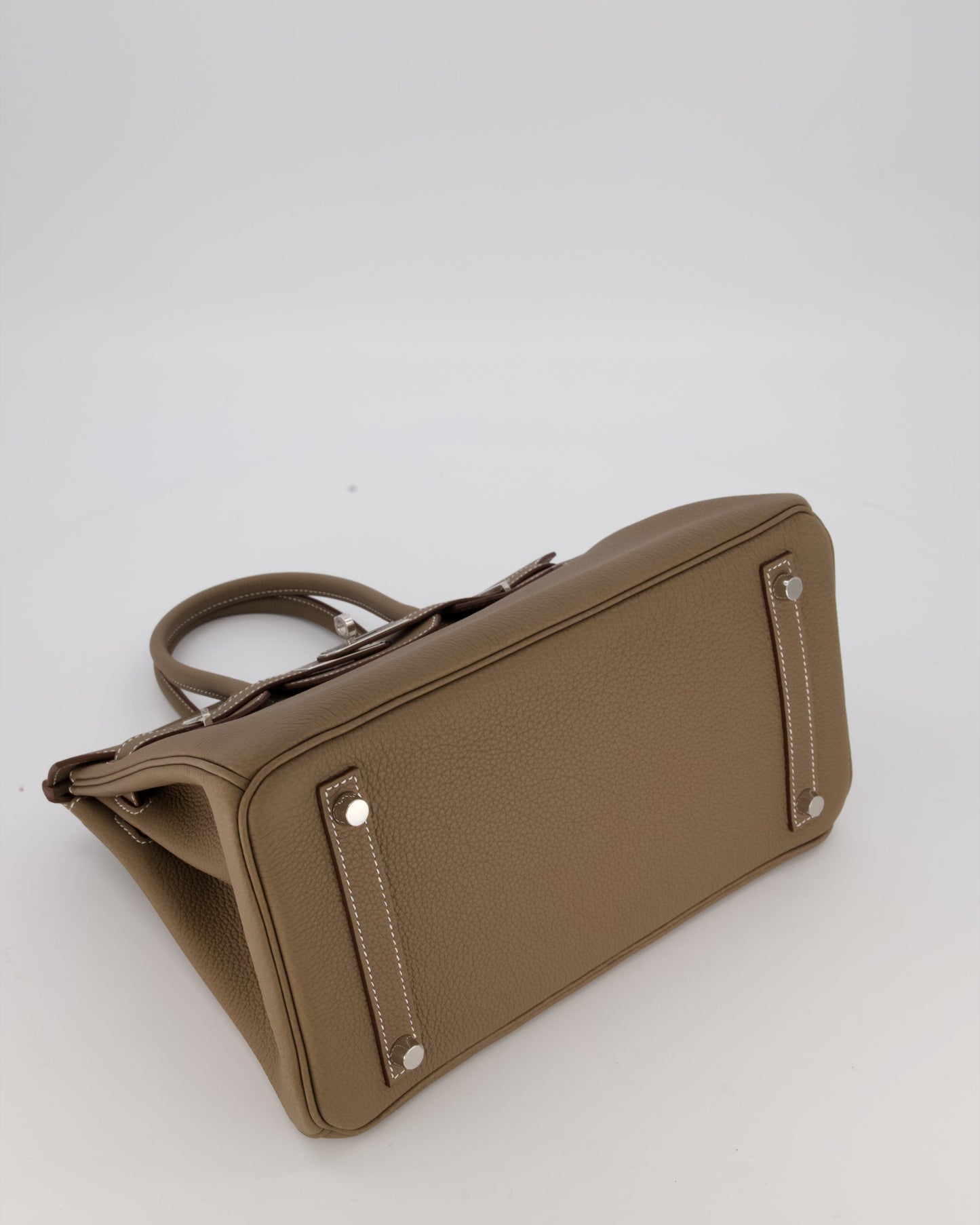 Hermes Birkin 30 Retourne Bag in Etoupe Togo Leather with Palladium Hardware