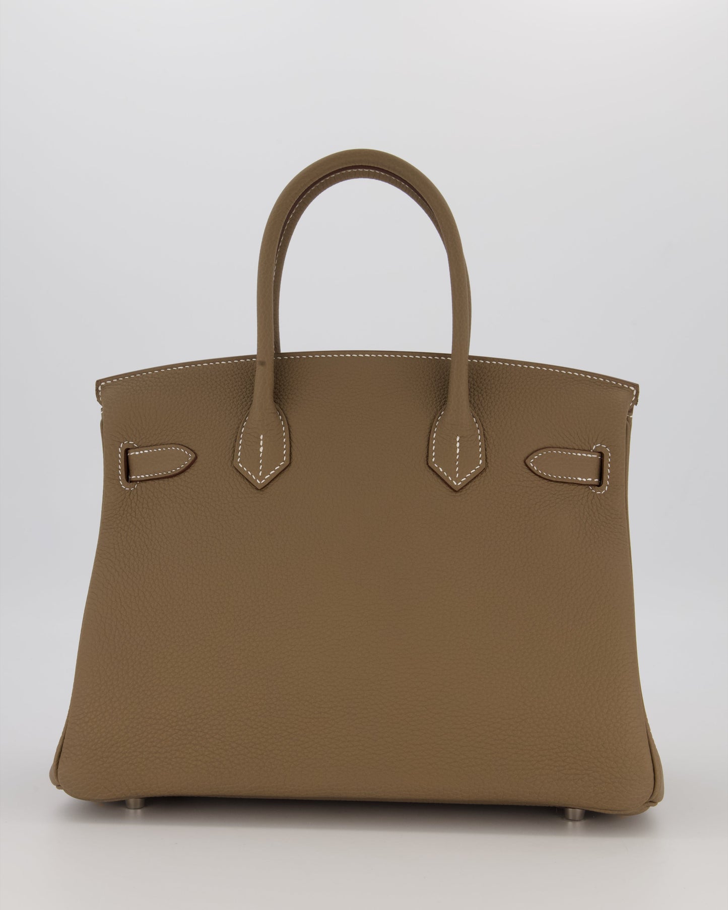 Hermes Birkin 30 Retourne Bag in Etoupe Togo Leather with Palladium Hardware