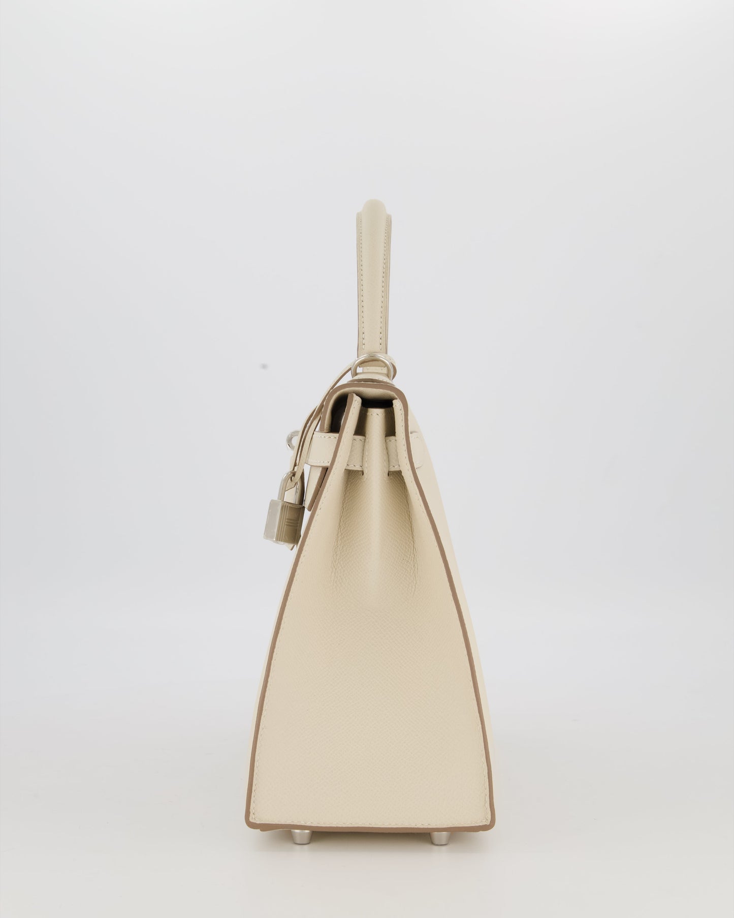 *HOT* Hermes Kelly 28 Sellier Bag in Craie Epsom Leather with Palladium Hardware