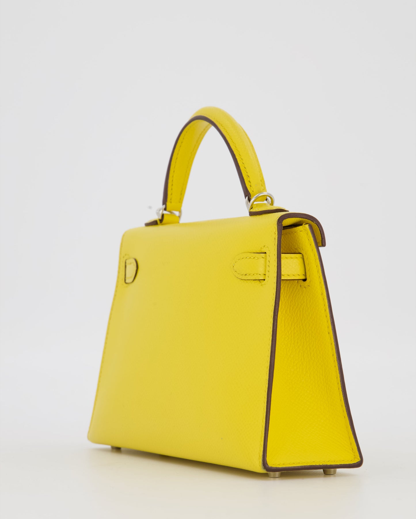 Hermes Mini Kelly II 20 Bag in Jaune De Naples Epsom Leather with Palladium Hardware
