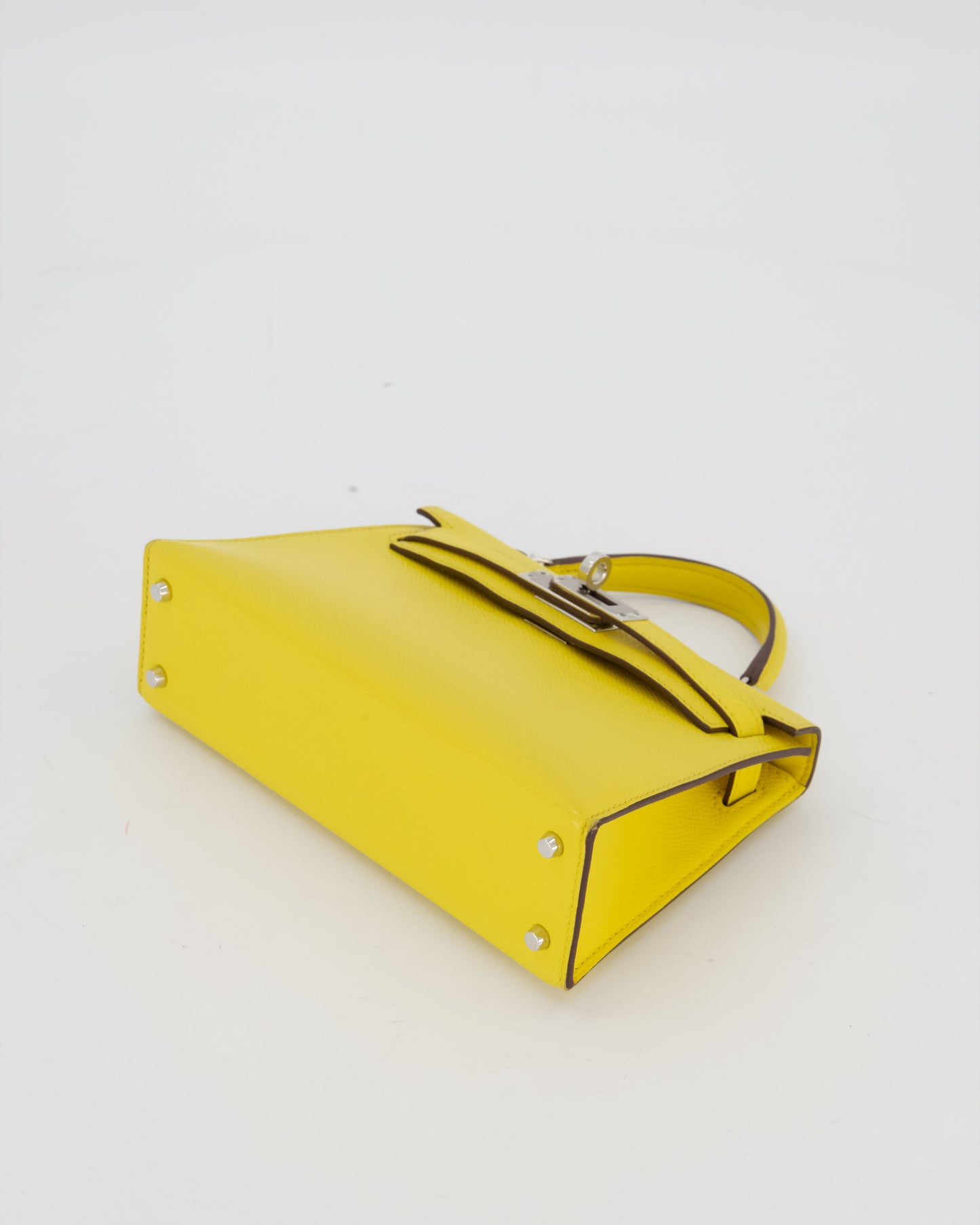 Hermes Mini Kelly II 20 Bag in Jaune De Naples Epsom Leather with Palladium Hardware