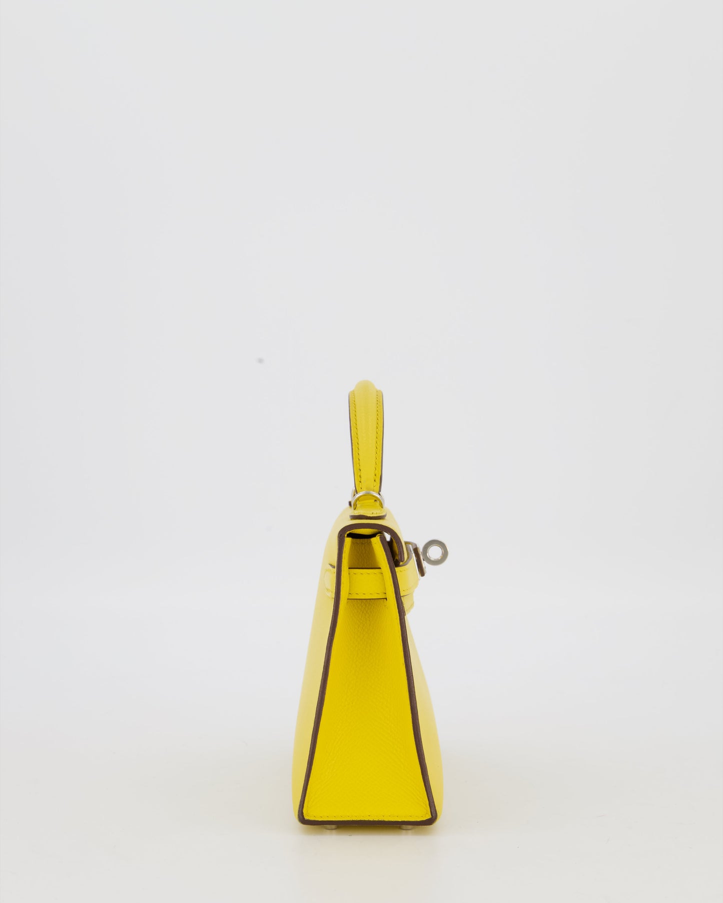 Hermes Mini Kelly II 20 Bag in Jaune De Naples Epsom Leather with Palladium Hardware