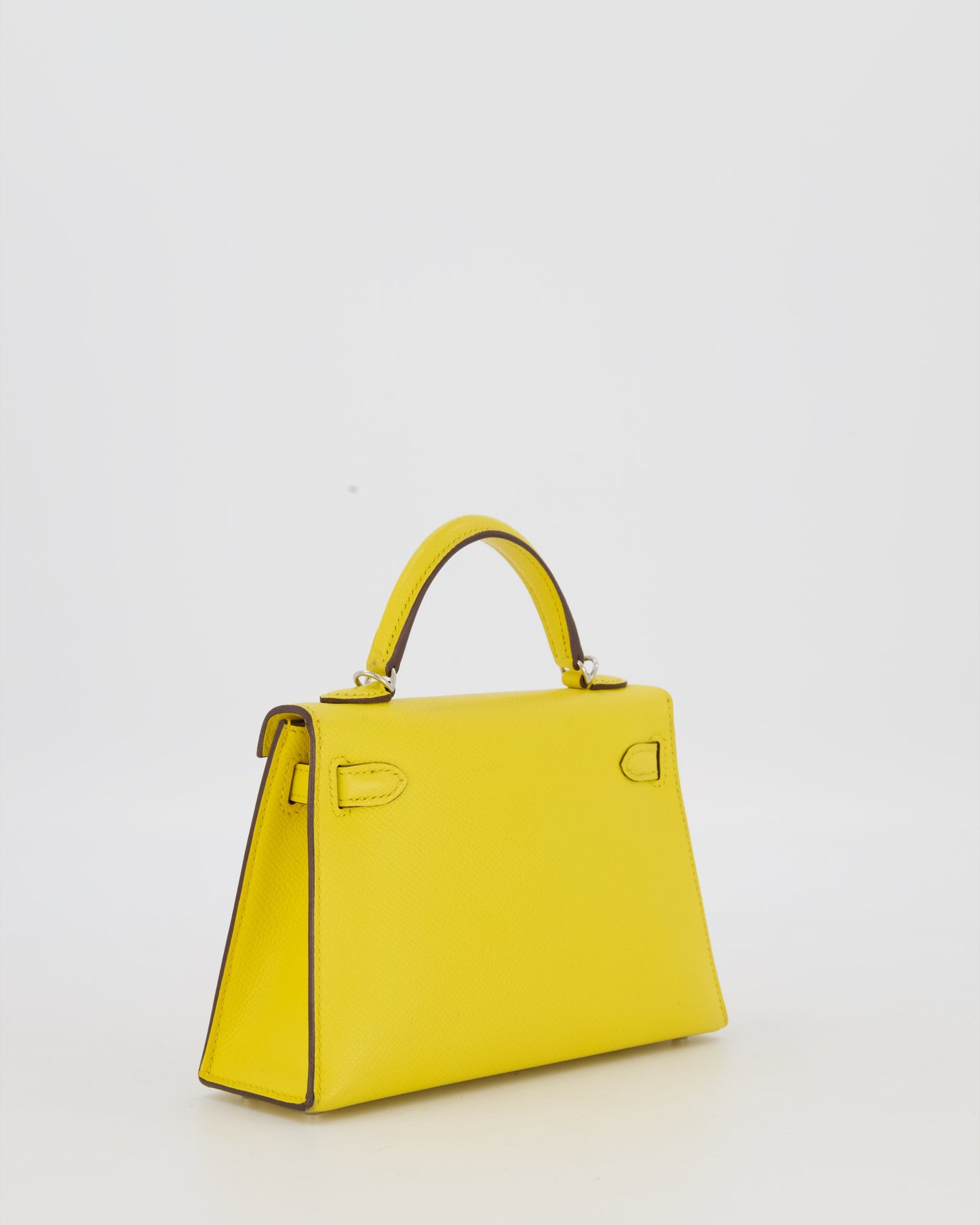 Hermes Mini Kelly II 20 Bag in Jaune De Naples Epsom Leather with Palladium Hardware