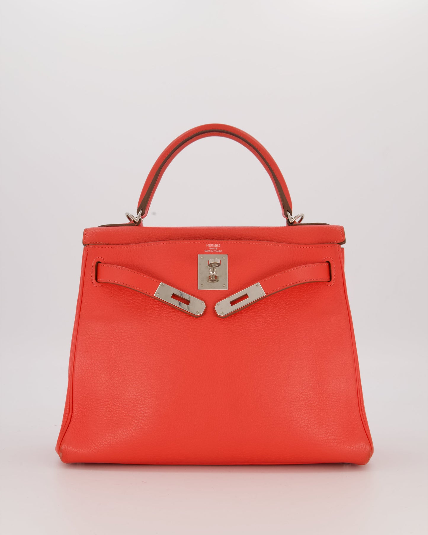 Hermes Kelly 28 Retourne Bag in Rose Jaipur Togo Leather with Palladium Hardware