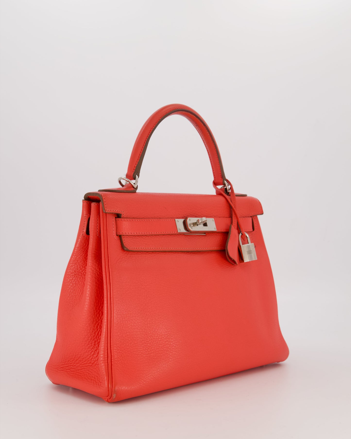 Hermes Kelly 28 Retourne Bag in Rose Jaipur Togo Leather with Palladium Hardware