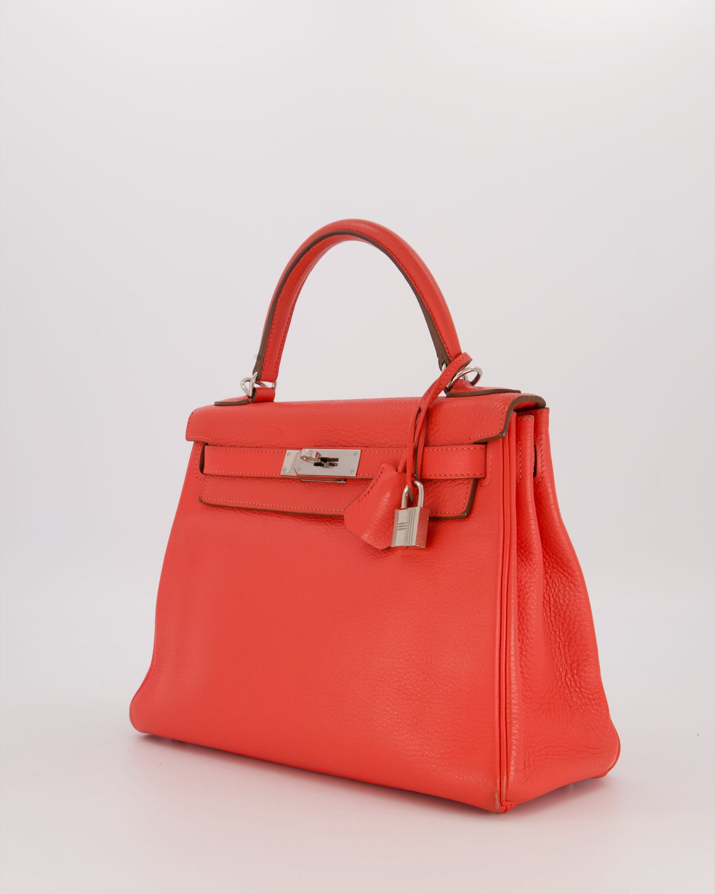 Hermes Kelly 28 Retourne Bag in Rose Jaipur Togo Leather with Palladium Hardware