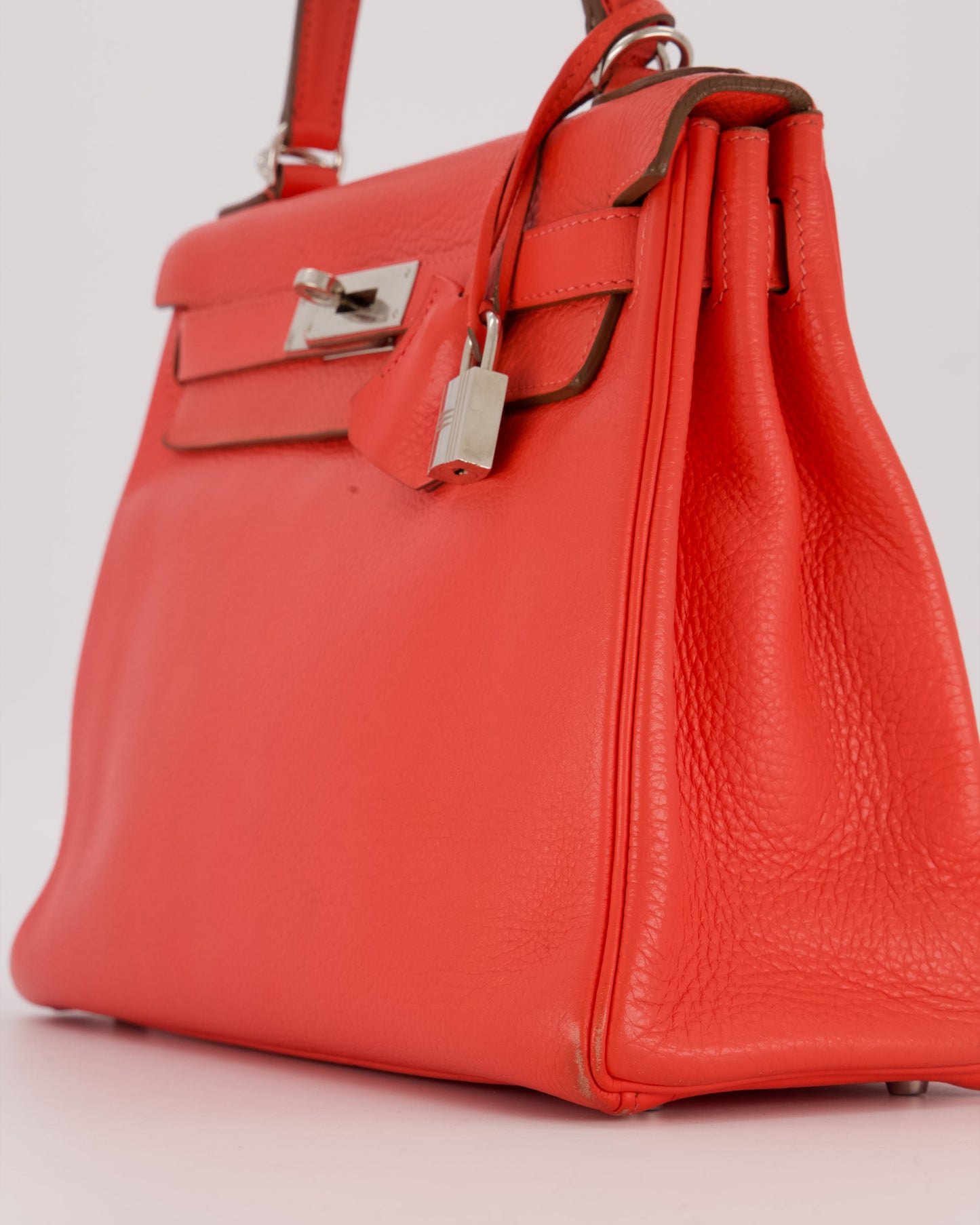 Hermes Kelly 28 Retourne Bag in Rose Jaipur Togo Leather with Palladium Hardware