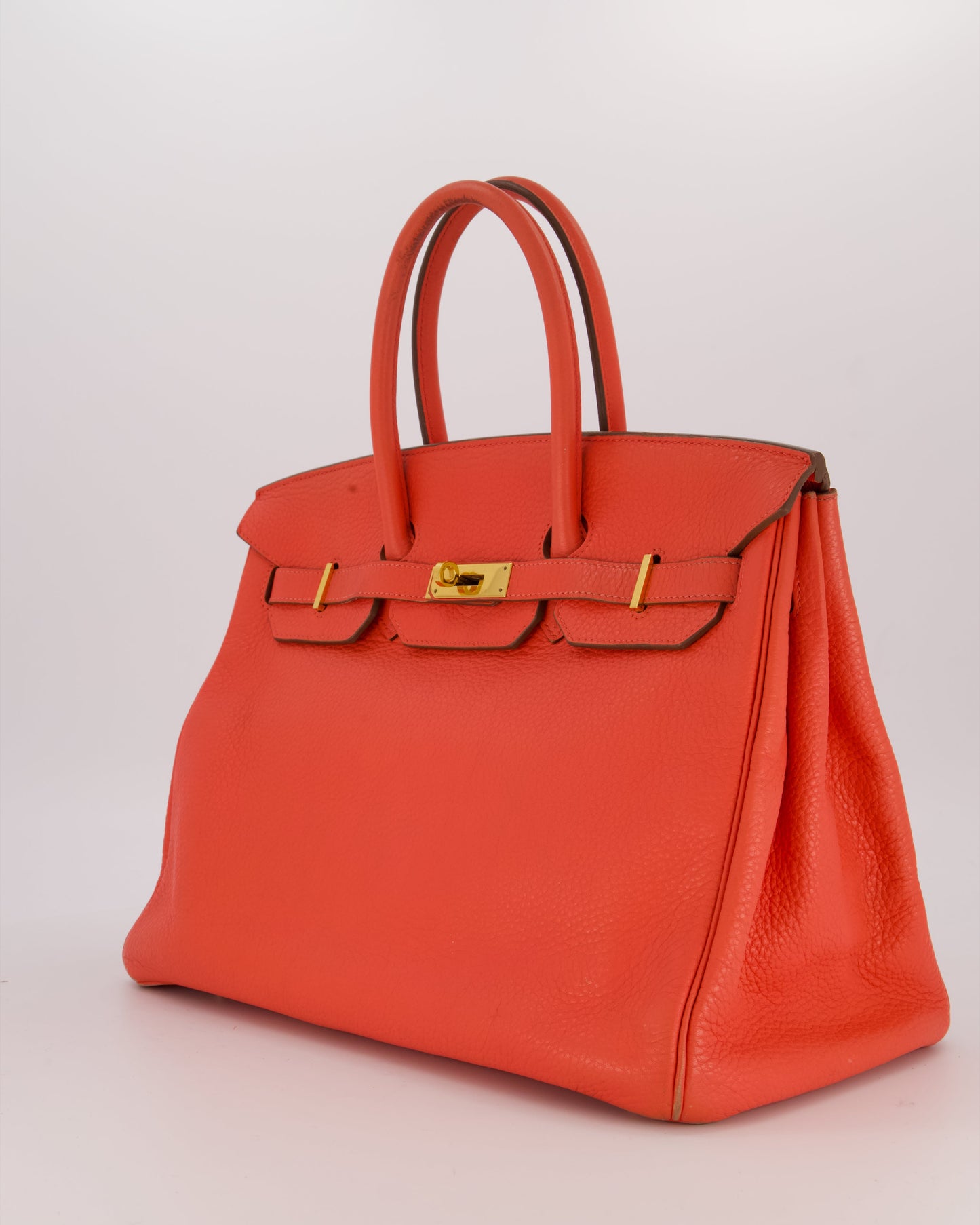Hermes Birkin Retourne 35 Bag in Rose Jaipur Togo Leather with Gold Hardware