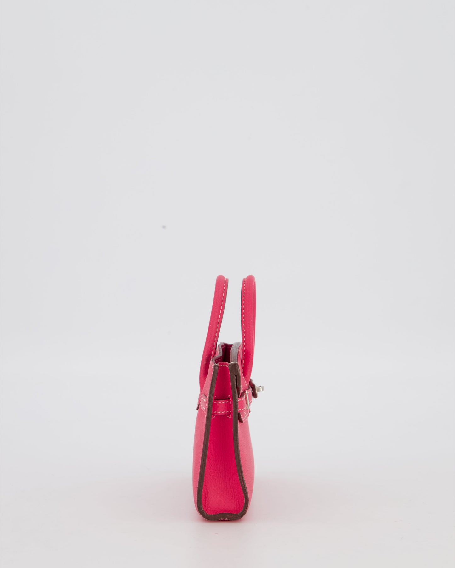 Hermes Micro Birkin 15 Bag in Rose Tyrien Epsom Leather with Palladium Hardware
