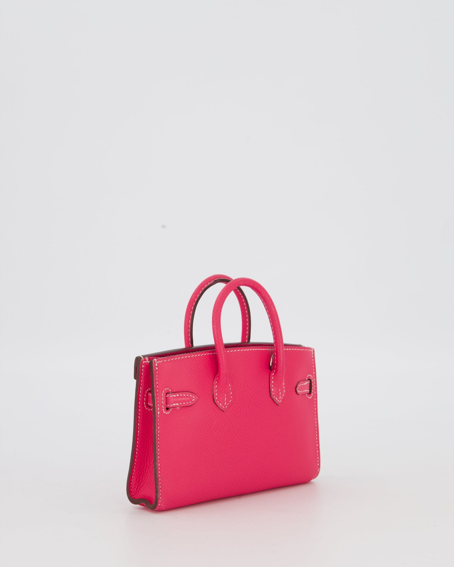 Hermes Micro Birkin 15 Bag in Rose Tyrien Epsom Leather with Palladium Hardware