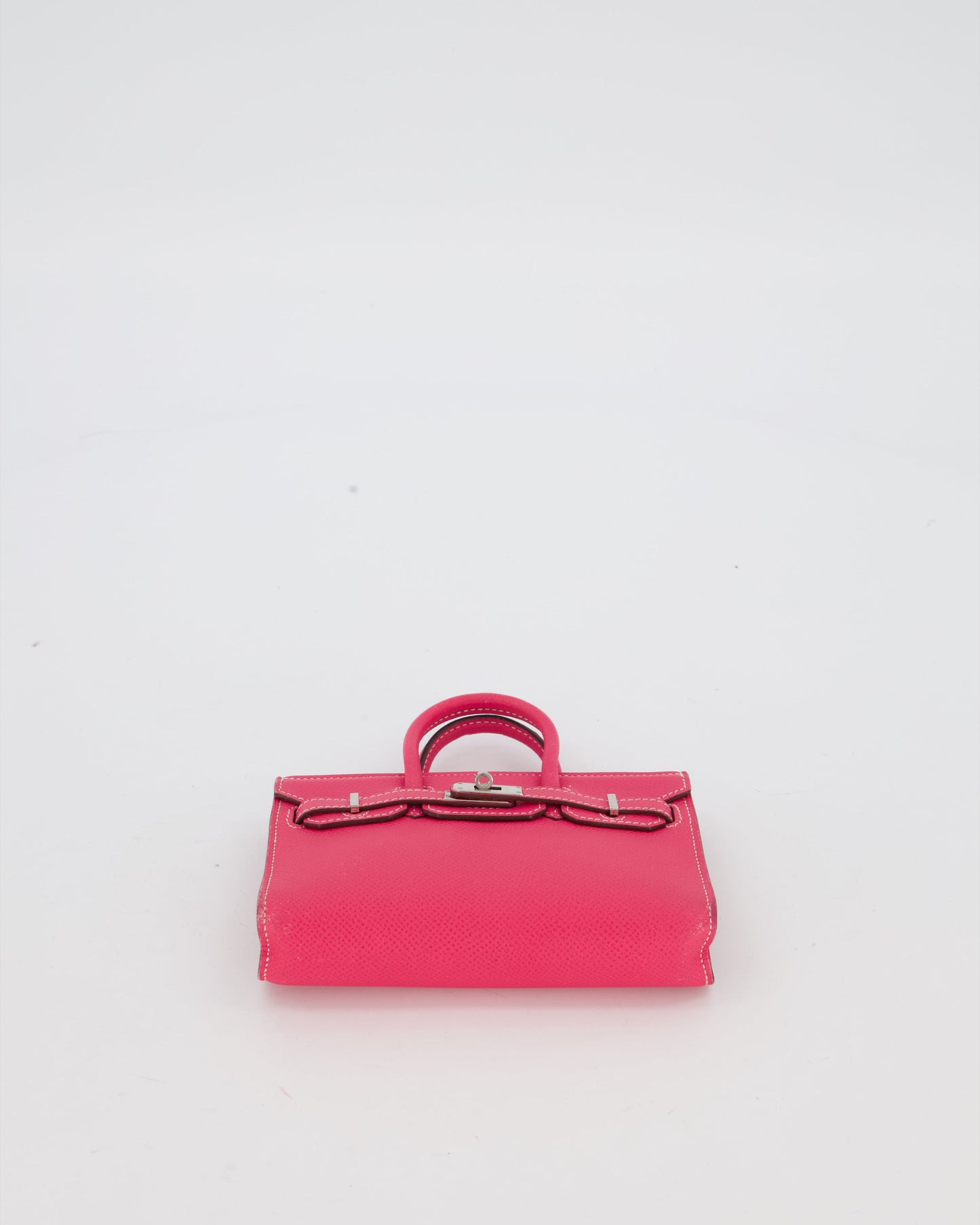 Hermes Micro Birkin 15 Bag in Rose Tyrien Epsom Leather with Palladium Hardware