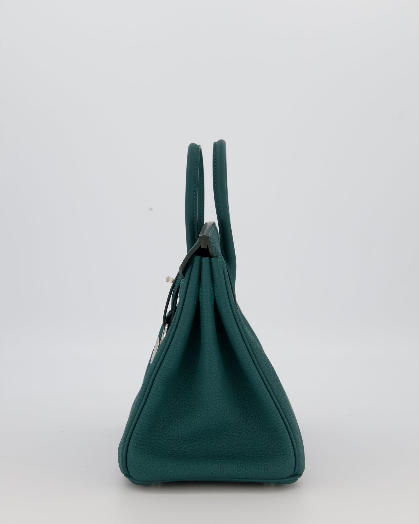 Hermes Birkin 25 Retourne Bag in Malachite Togo Leather with Palladium Hardware
