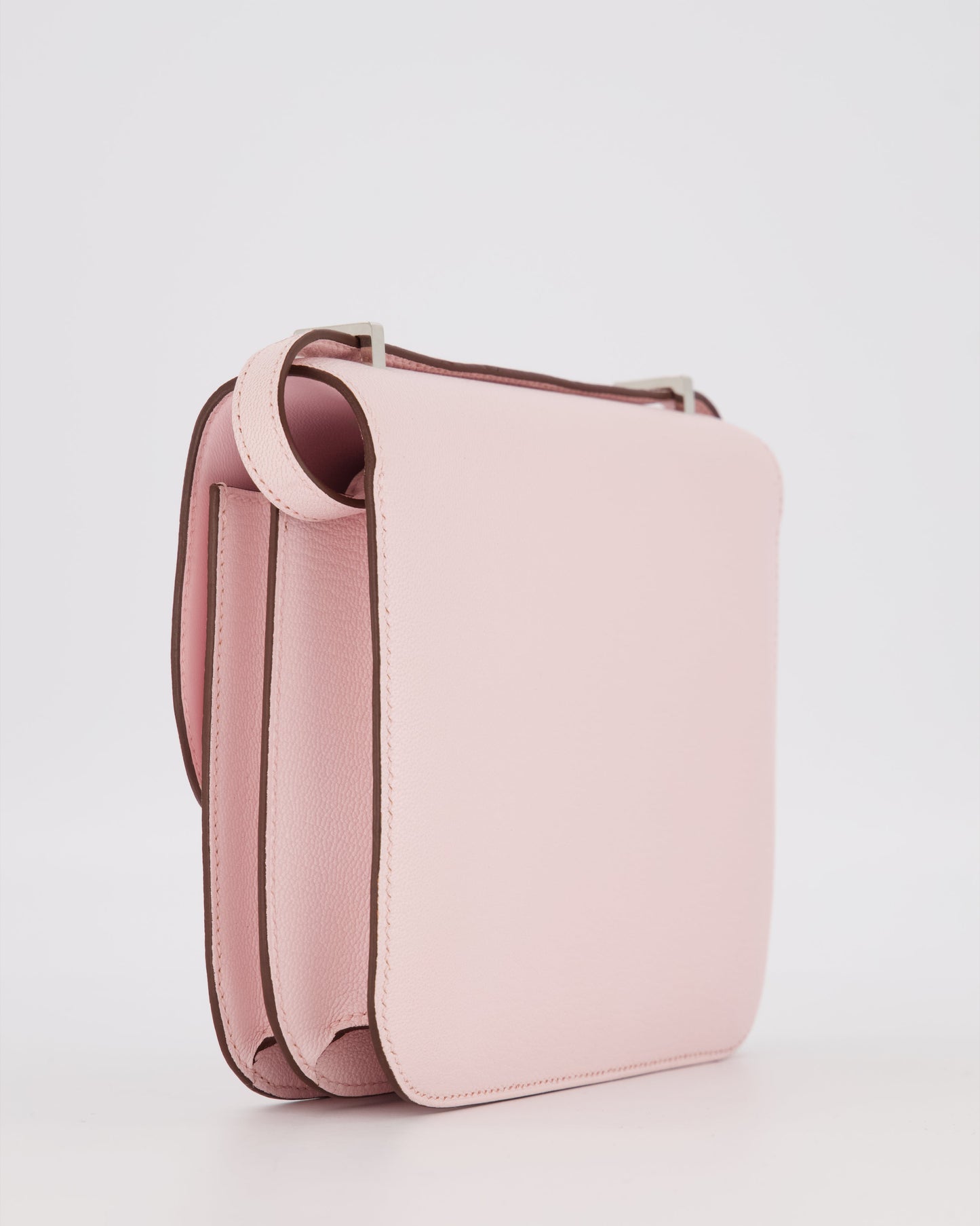Hermes Constance III 18 Miroir Bag in Rose Darling Chevrè Mysore Leather with Palladium Permabrass Hardware