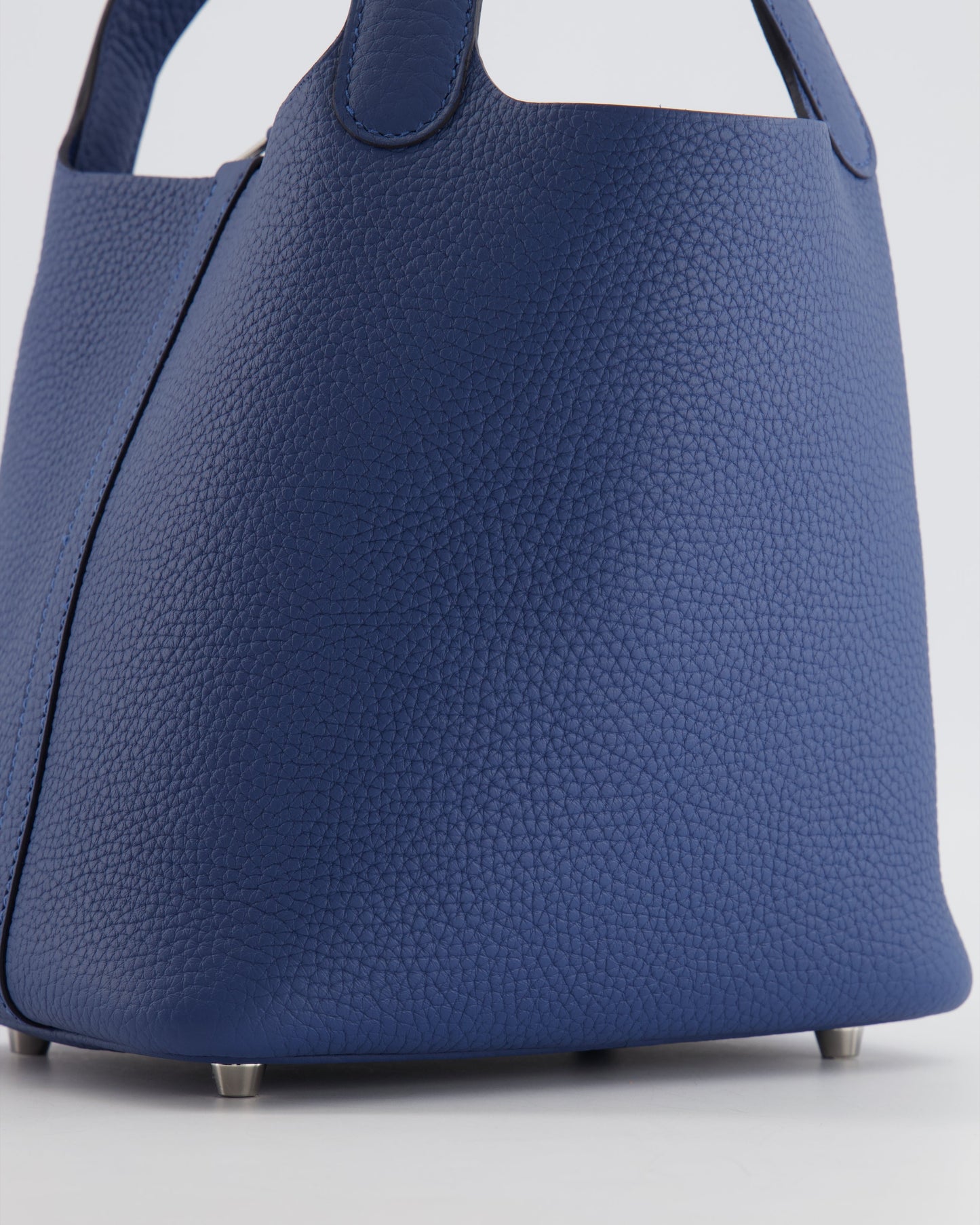 Hermes Picotin Lock 18 Bag in Blue Tie Clemence Leather with Palladium Hardware