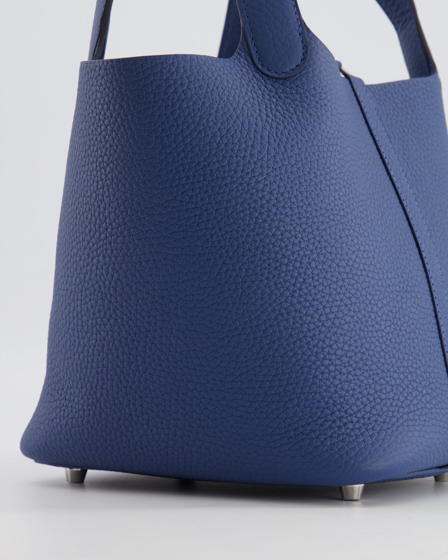 Hermes Picotin Lock 18 Bag in Blue Tie Clemence Leather with Palladium Hardware