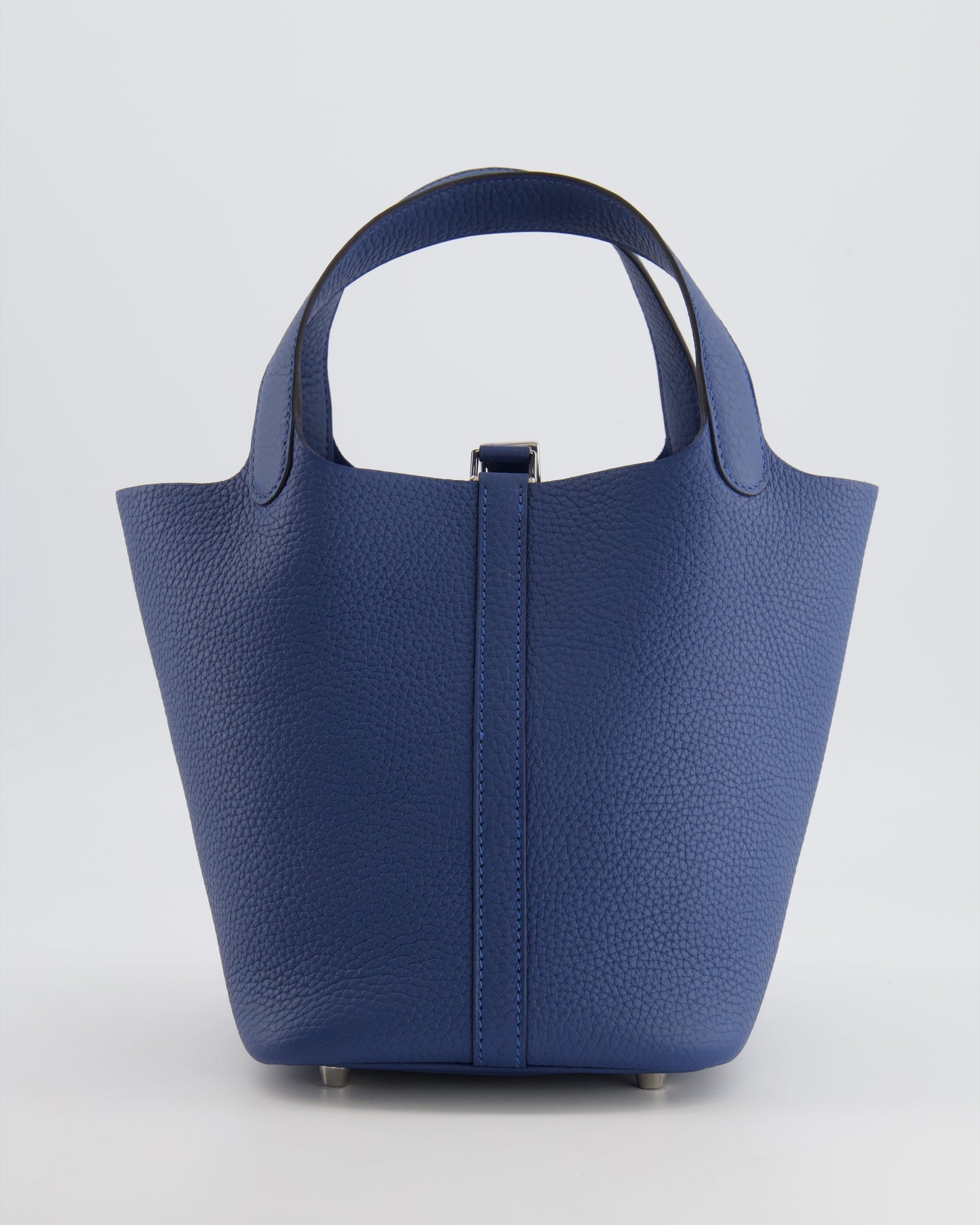 Hermes Picotin Lock 18 Bag in Blue Tie Clemence Leather with Palladium Hardware