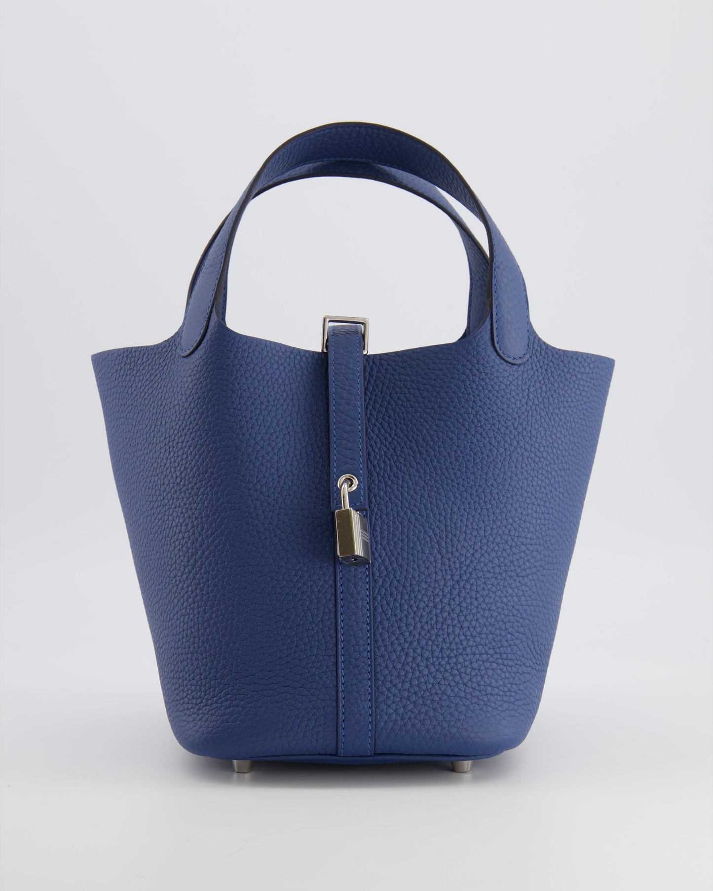 Hermes Picotin Lock 18 Bag in Blue Tie Clemence Leather with Palladium Hardware