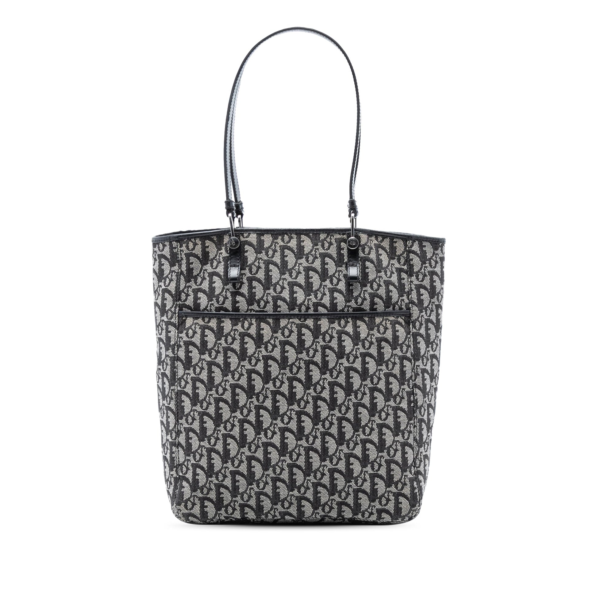 Black Dior Diorissimo Trotter Canvas Tote