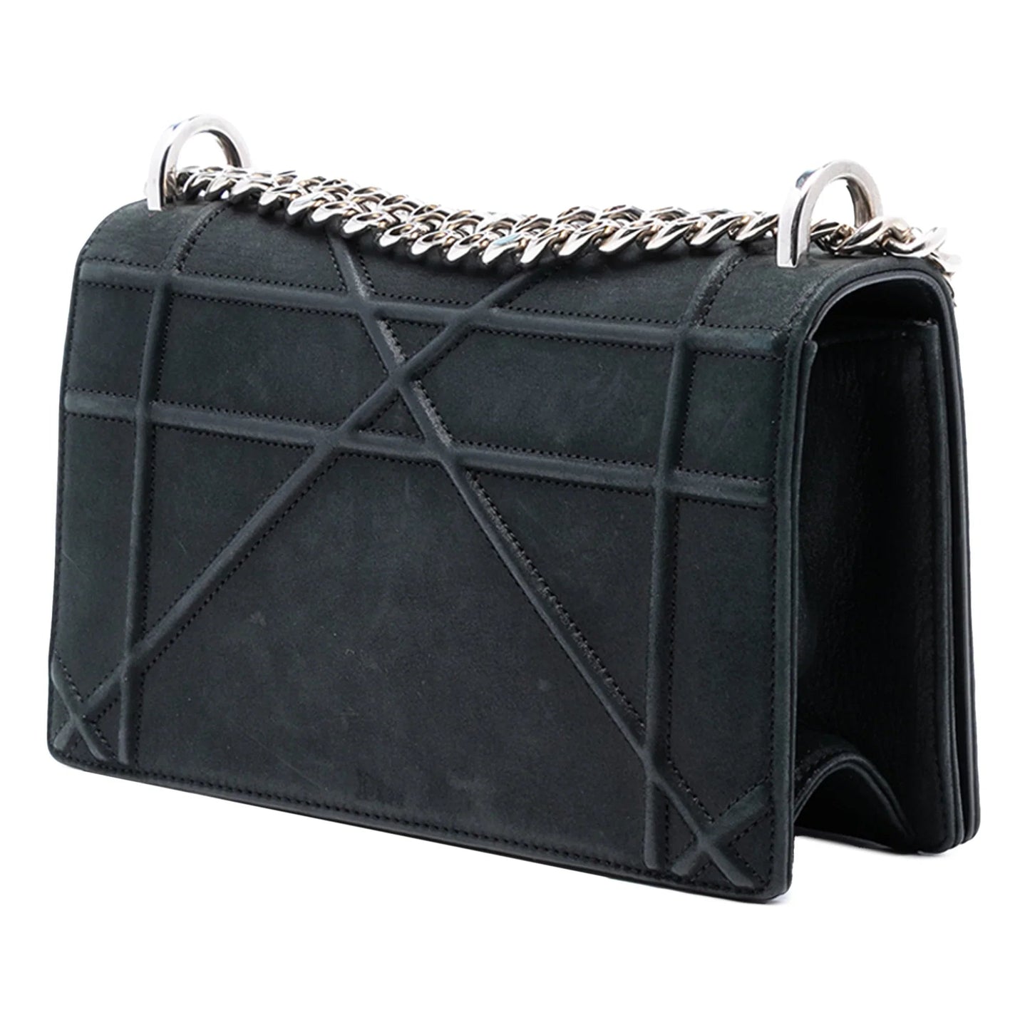 Black Dior Small Lambskin Diorama Flap Crossbody Bag