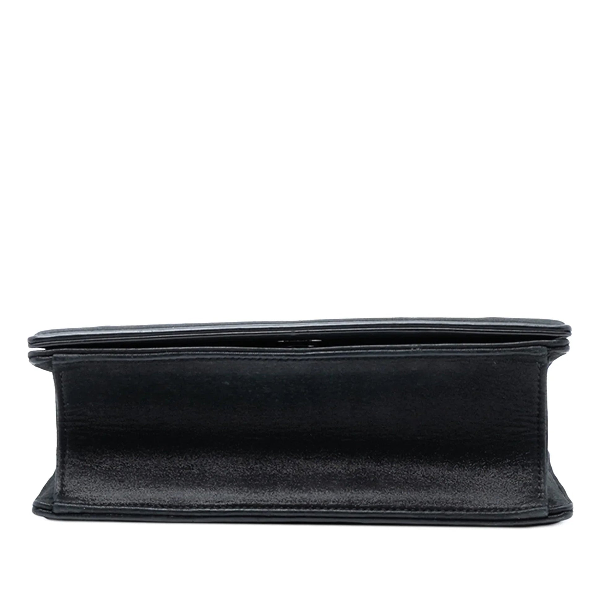 Black Dior Small Lambskin Diorama Flap Crossbody Bag