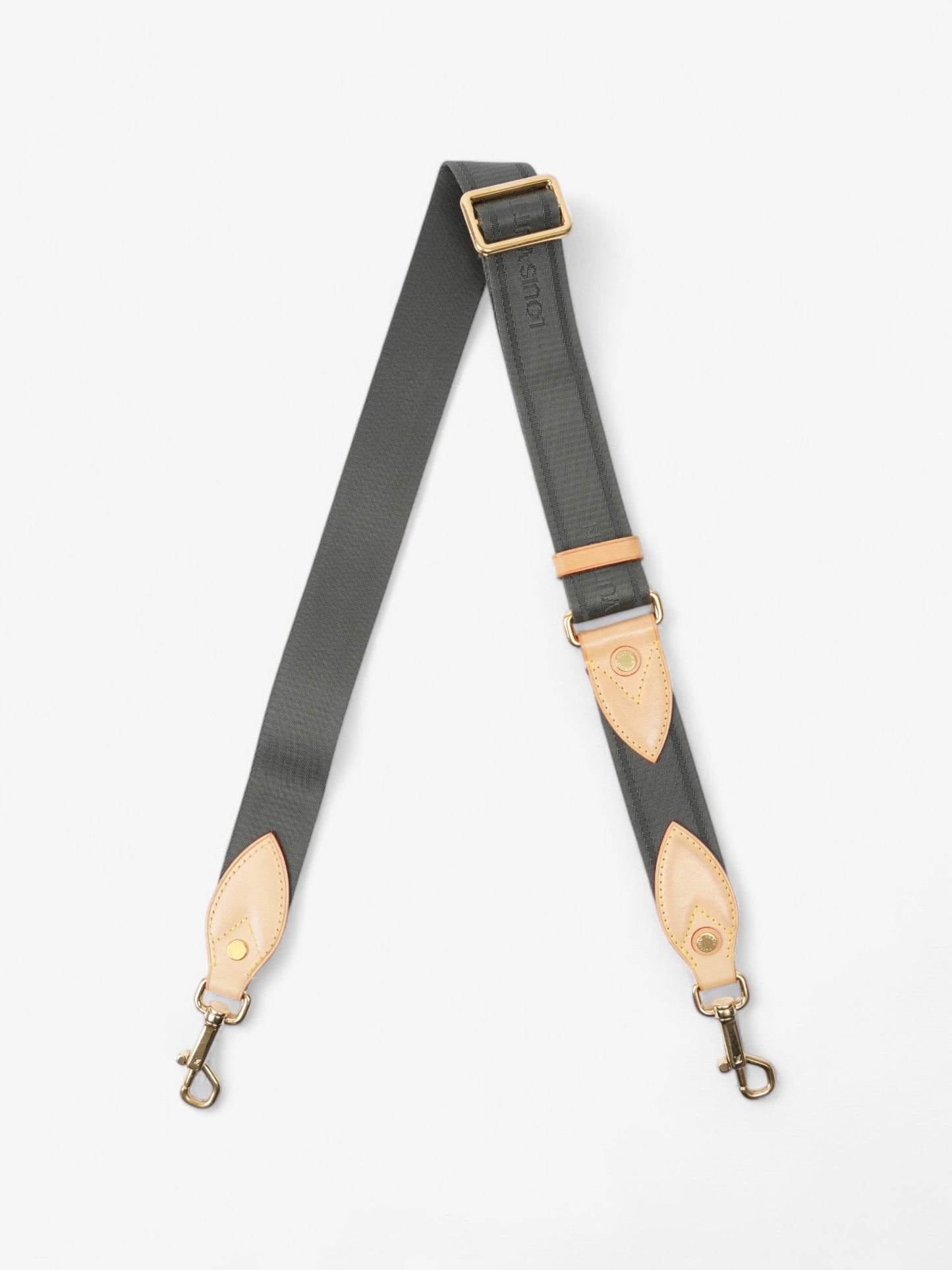 Louis Vuitton Adjustable Bag Strap Khaki / Gold Cotton