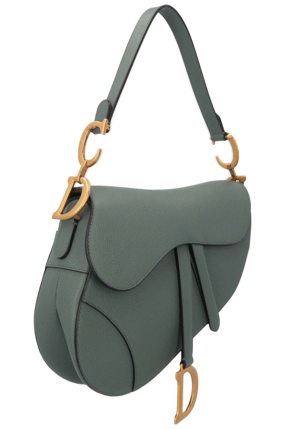 CHRISTIAN DIOR Saddle Bag Leather Sage