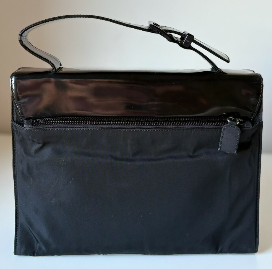 Prada leather top handbag