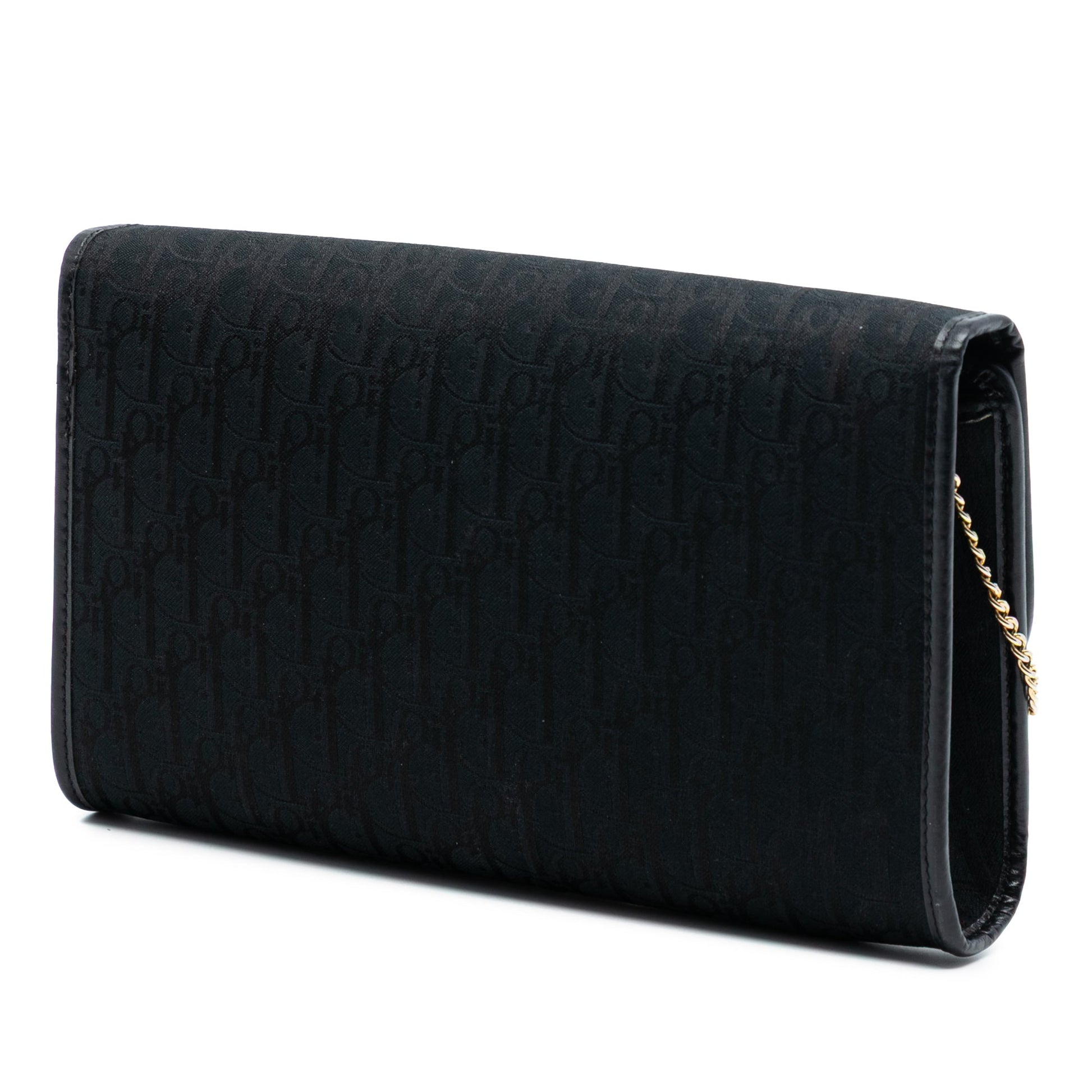 Black Dior Diorissimo Trotter Canvas Chain Shoulder Bag