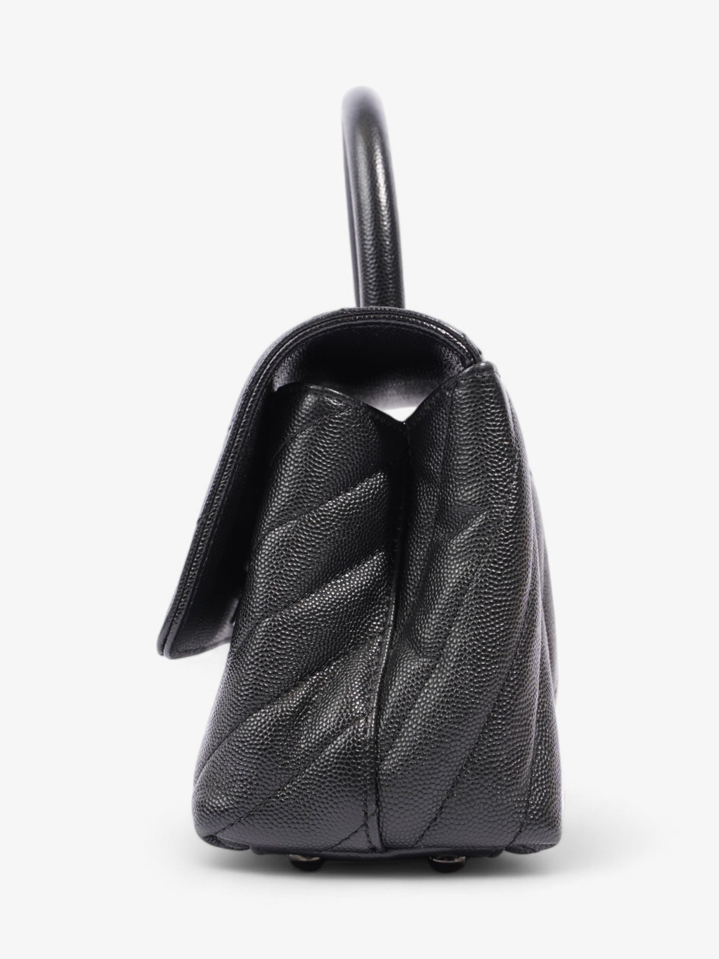 Chanel Coco Top Handle So Black Caviar Leather Small