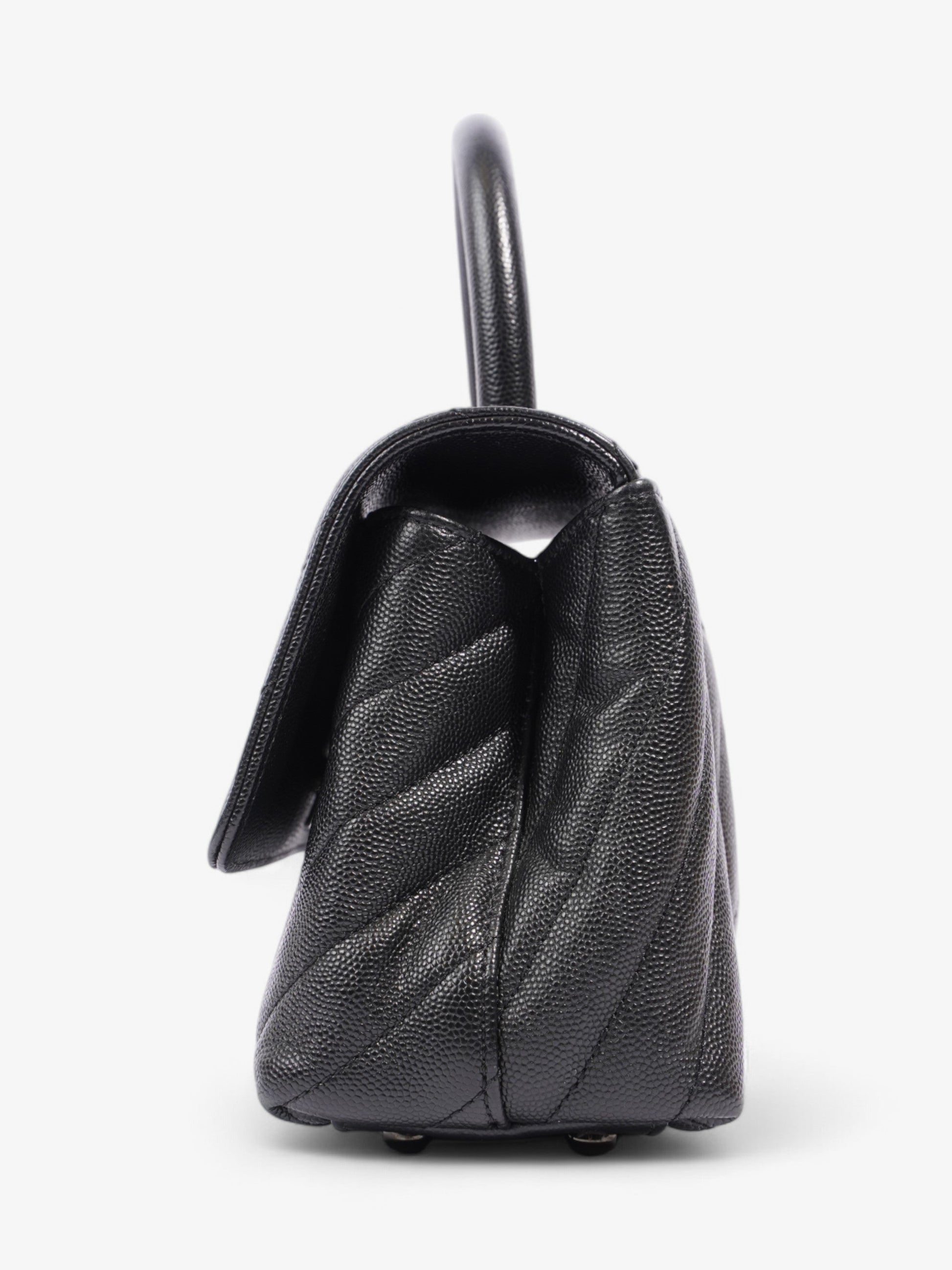Chanel Coco Top Handle So Black Caviar Leather Small