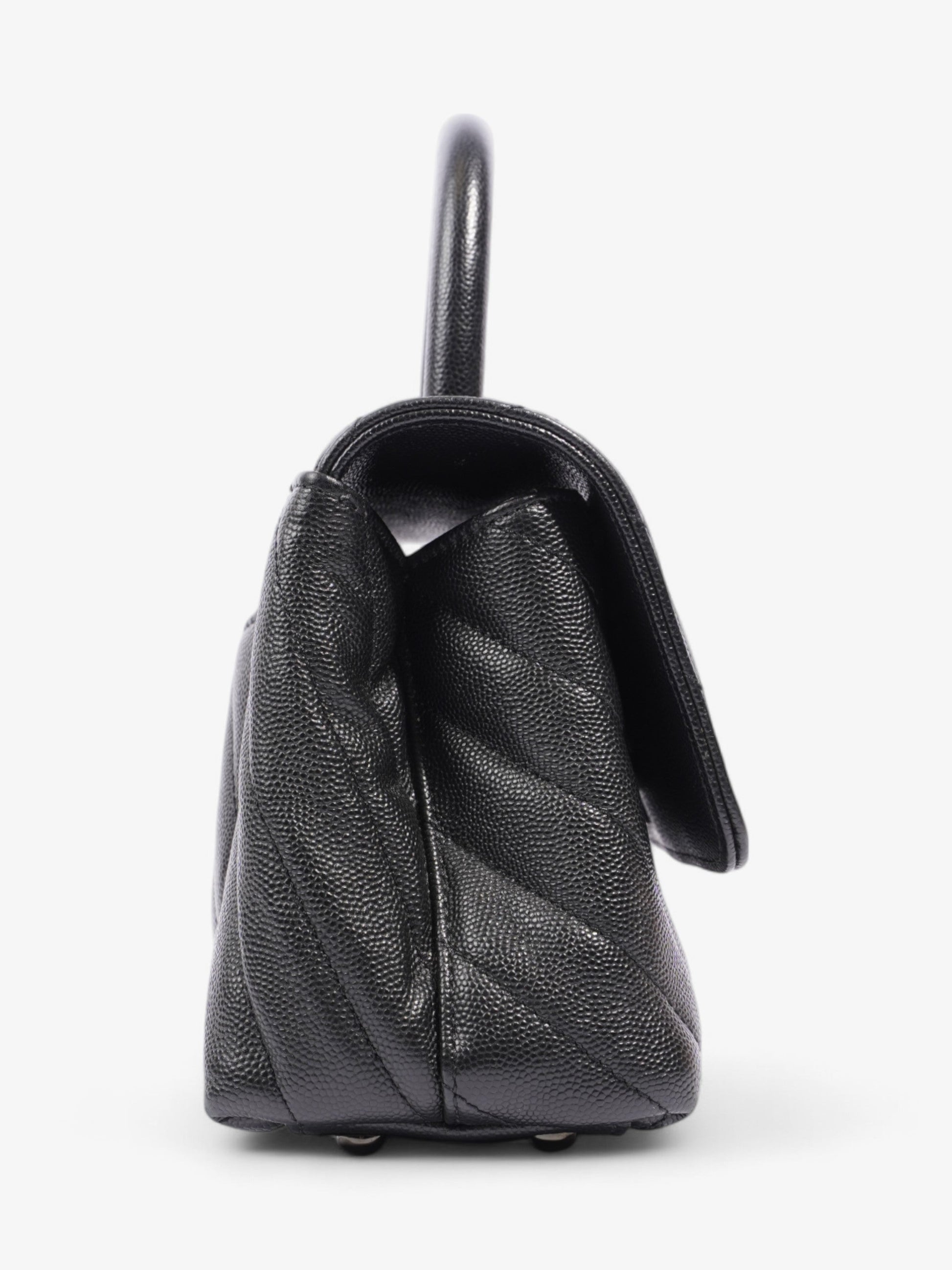 Chanel Coco Top Handle So Black Caviar Leather Small