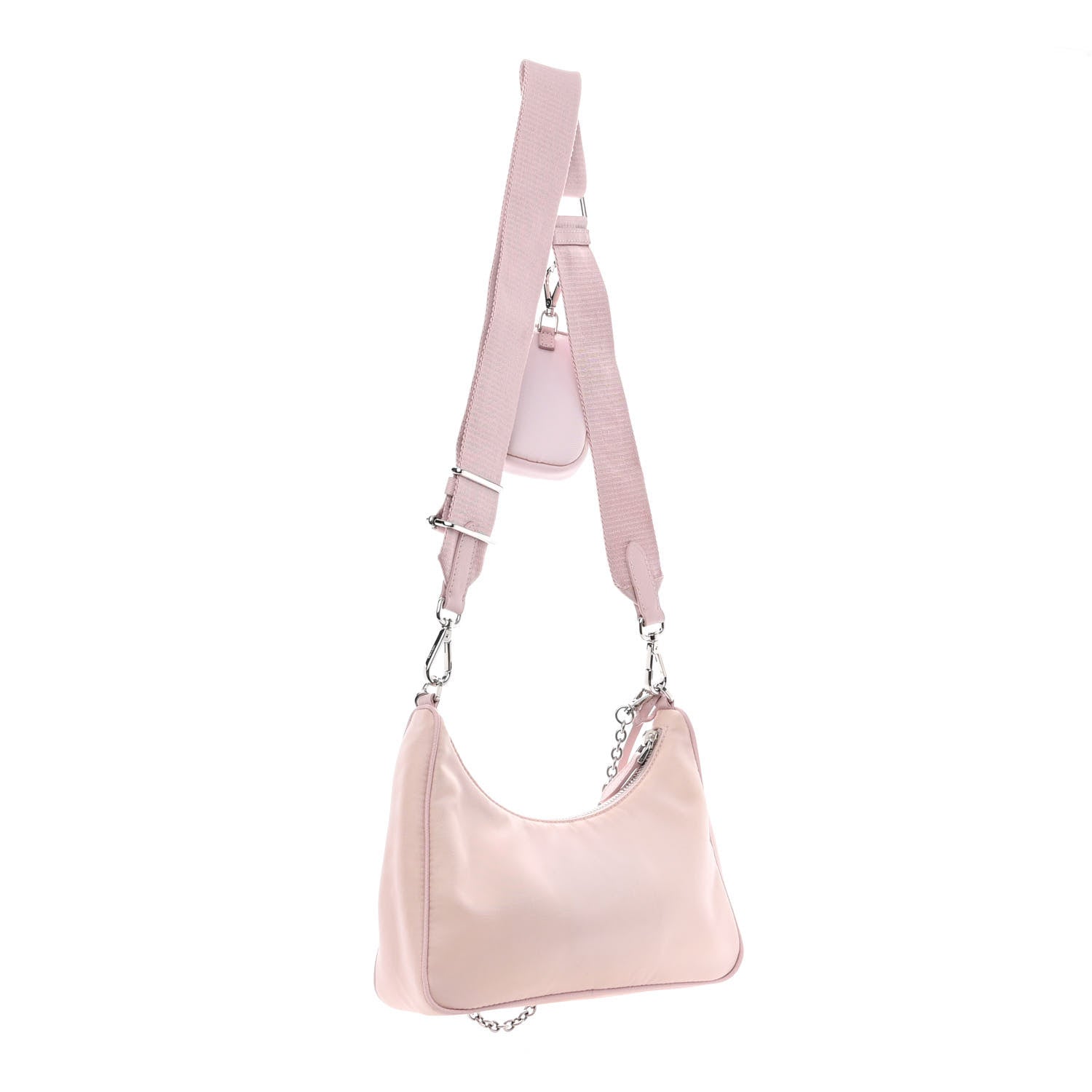 PRADA RE-EDITION 2005 ALABSTER NYLON CROSSBODY BAG