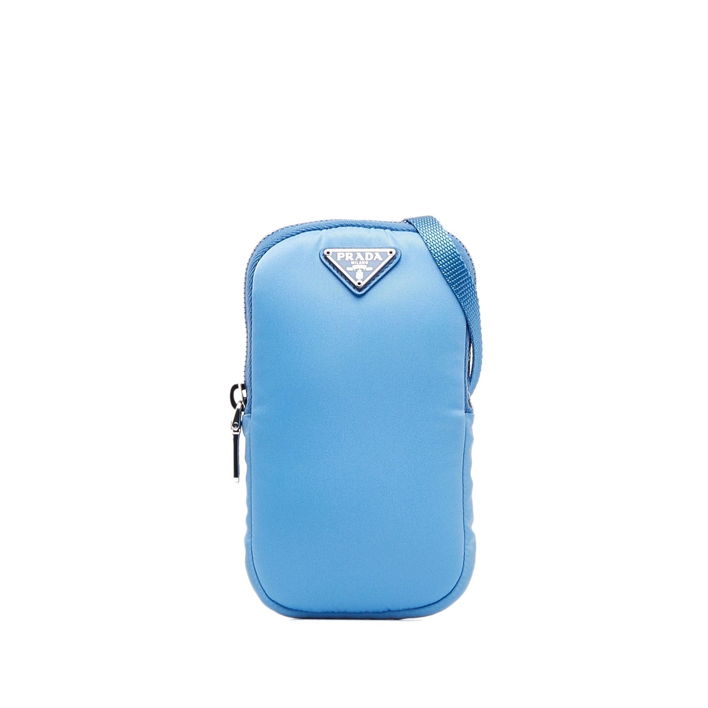 Prada Tessuto Phone Holder Blue Nylon Canvas Luxury Handbag